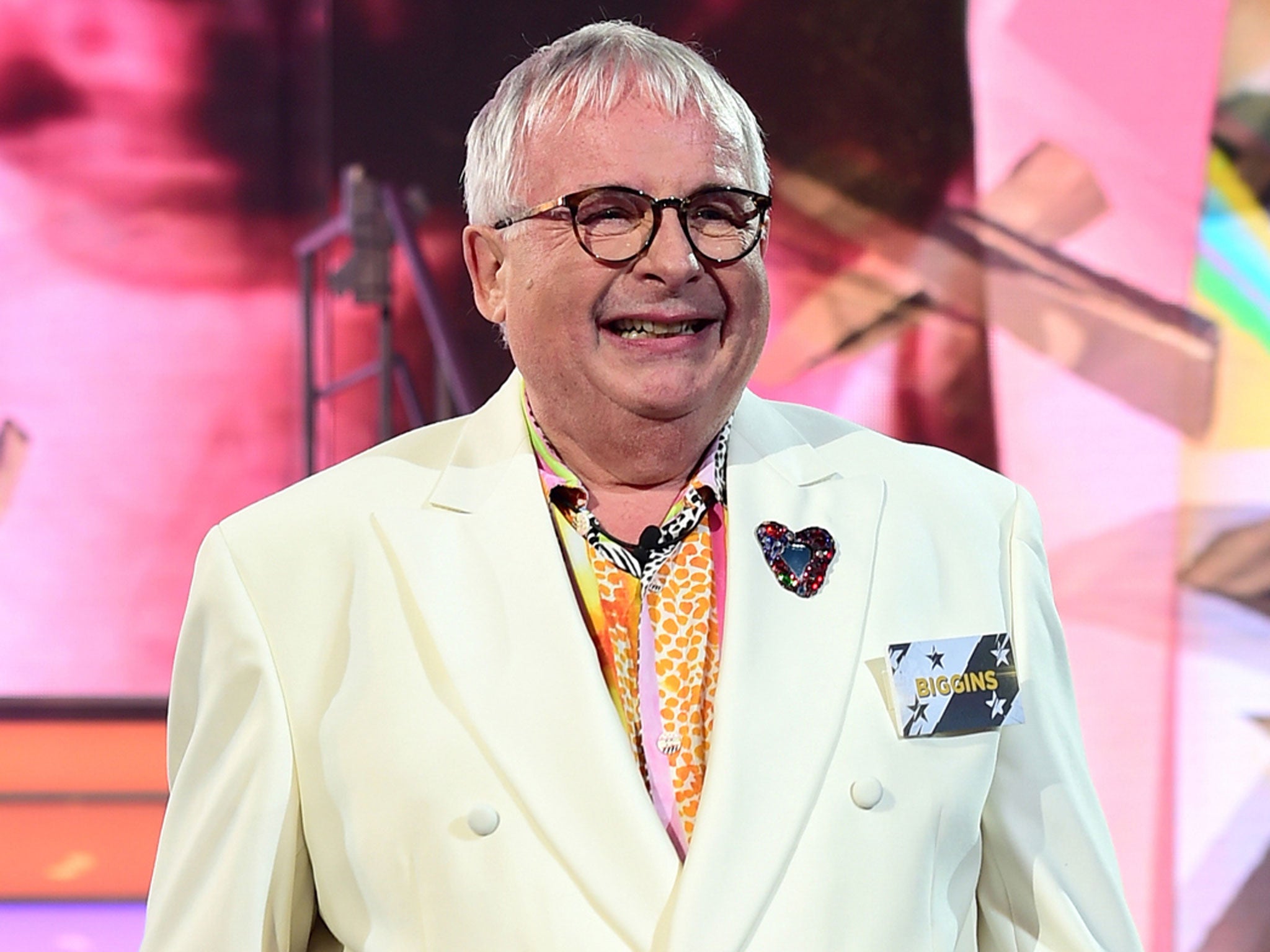 Christopher Biggins entering the Celebrity Big Brother house