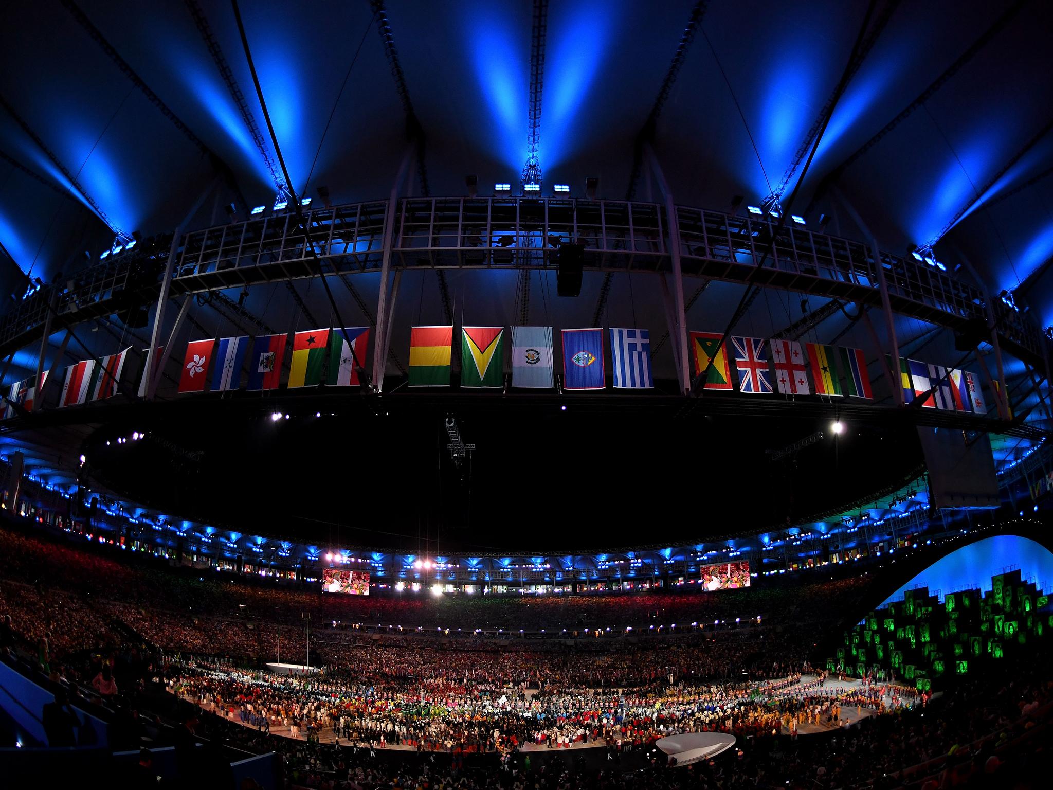 The Maracana stadium during the opening ceremony of Rio 2016, which has been rocked by a doping scandal