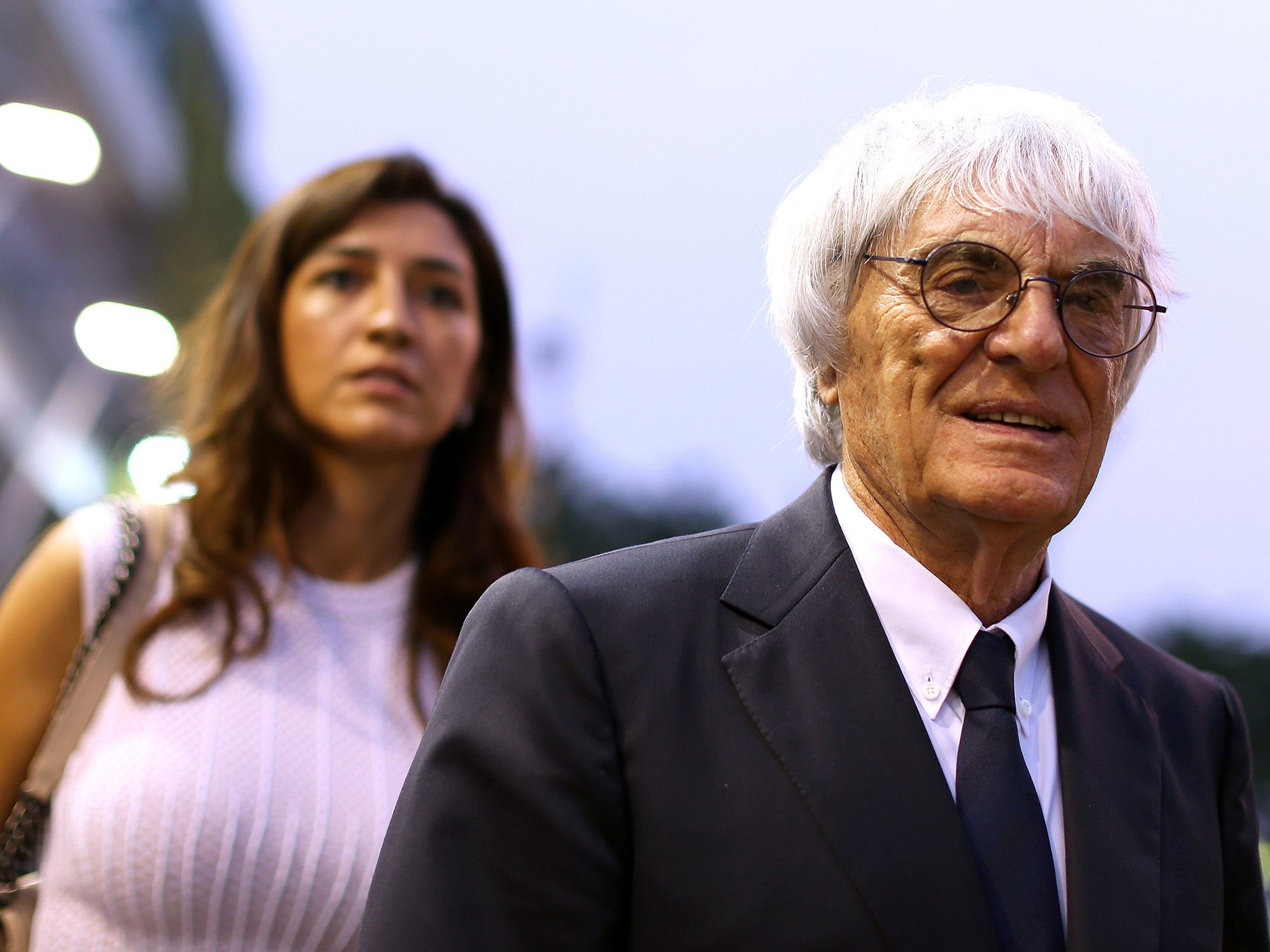 Bernie Ecclestone and his wife Fabiana Flosi