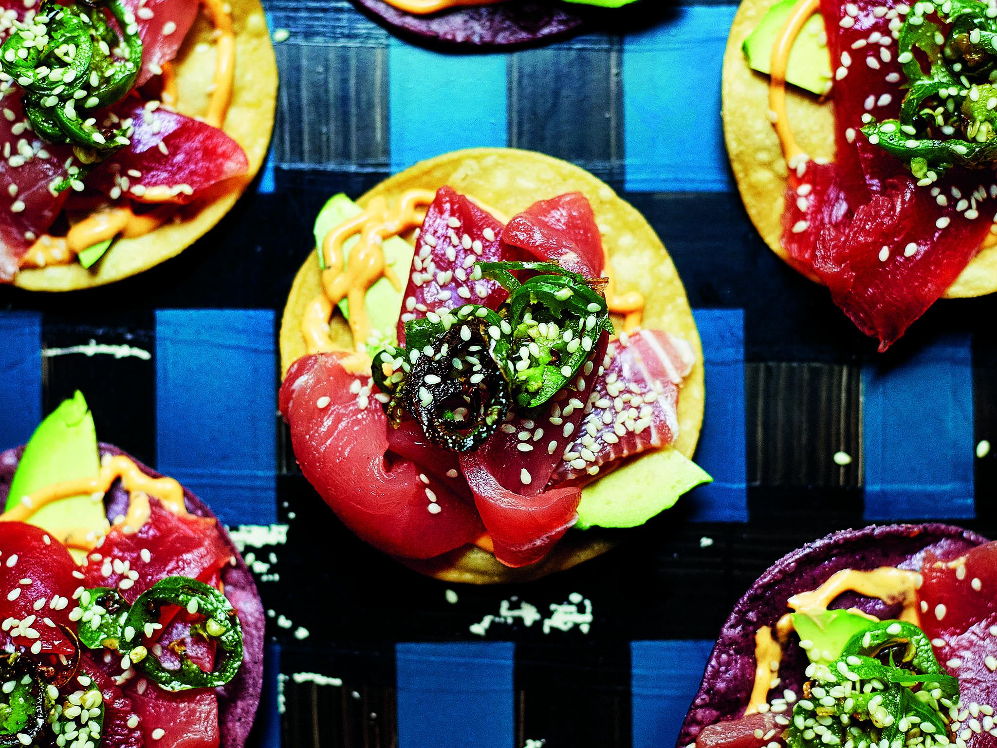 Tuna tosada (recipe below)