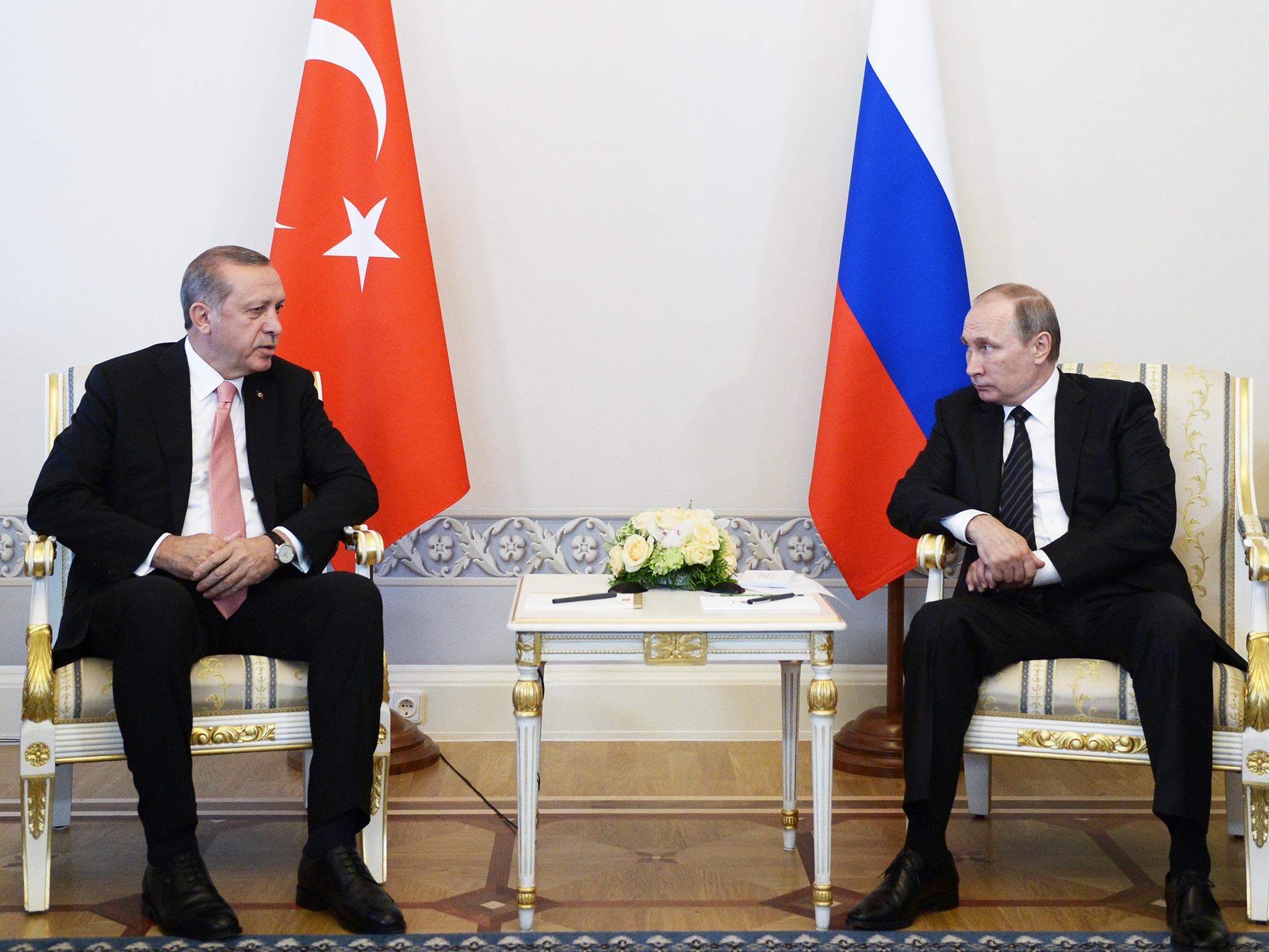 President Erdogan meets with Russian President Vladimir Putin