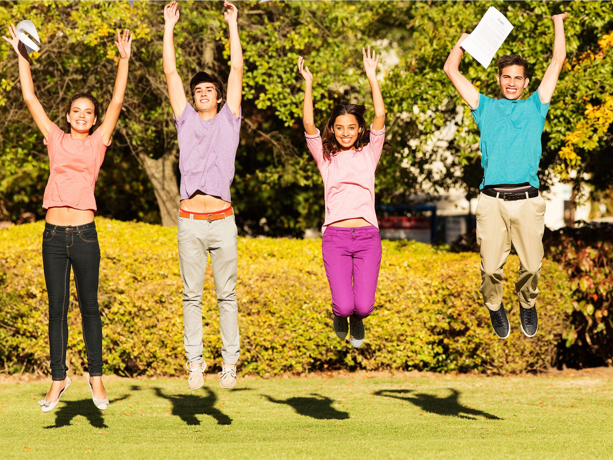 Floating teenagers are a common phenomenon seen on results day