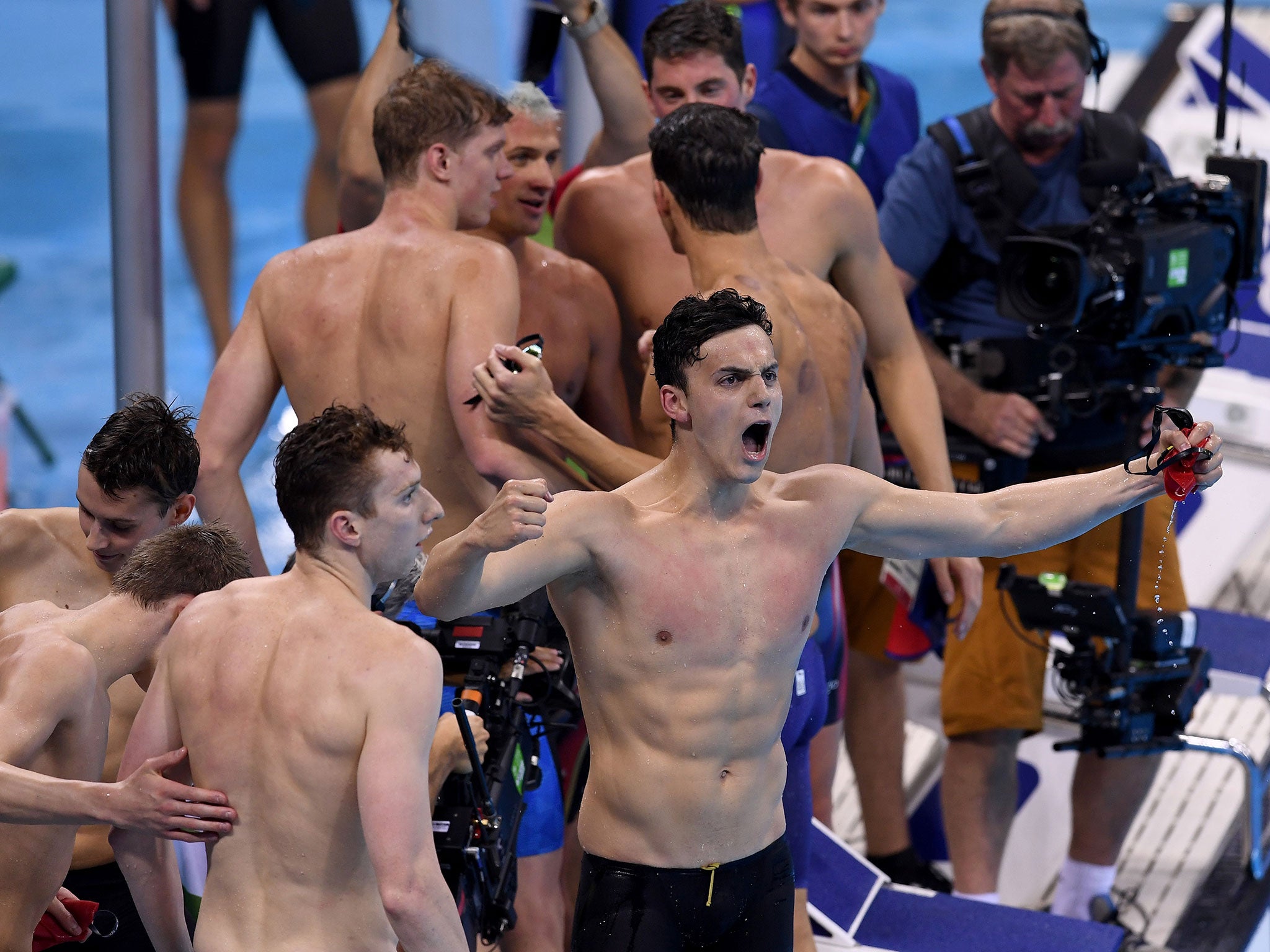 Guy lets out a triumphant roar after sealing silver