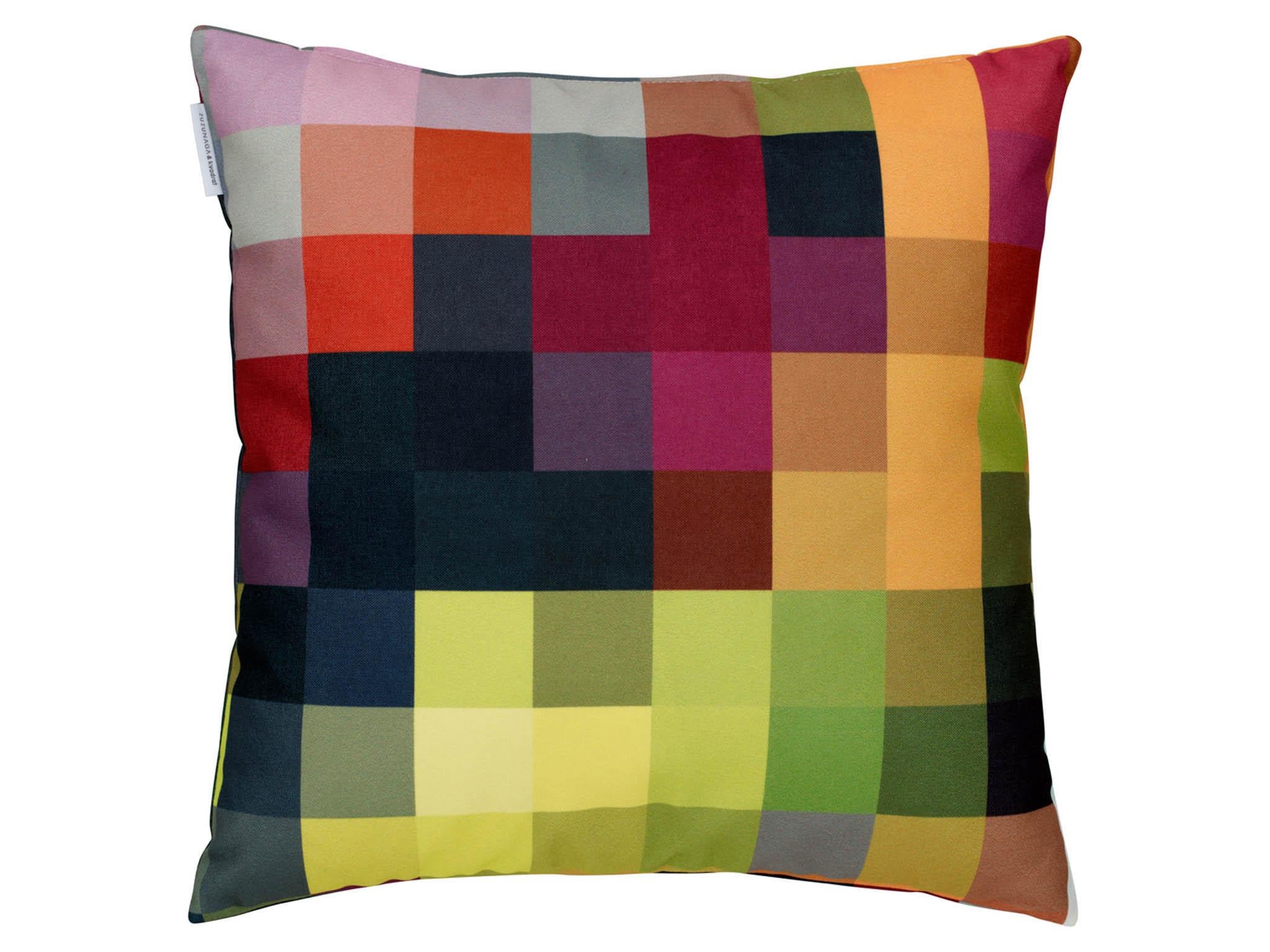 The Spirit cushion is from the Squaring of the Circle collection, £66 from Zuzunaga.com