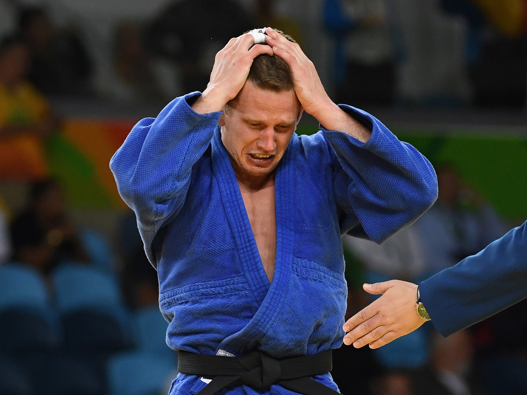 Van Trichelt's phone was stolen while he was celebrating his podium finish