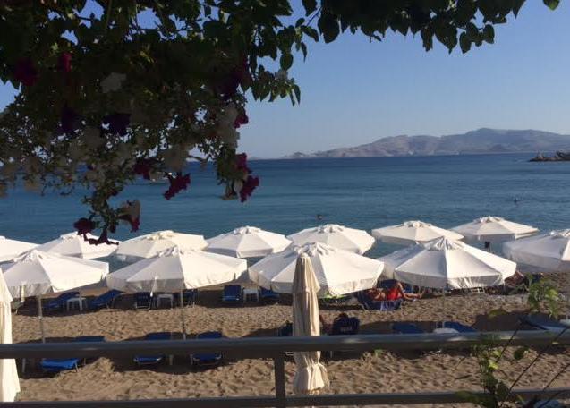 The beach at Pondamos on the Island of Halki was largely deserted