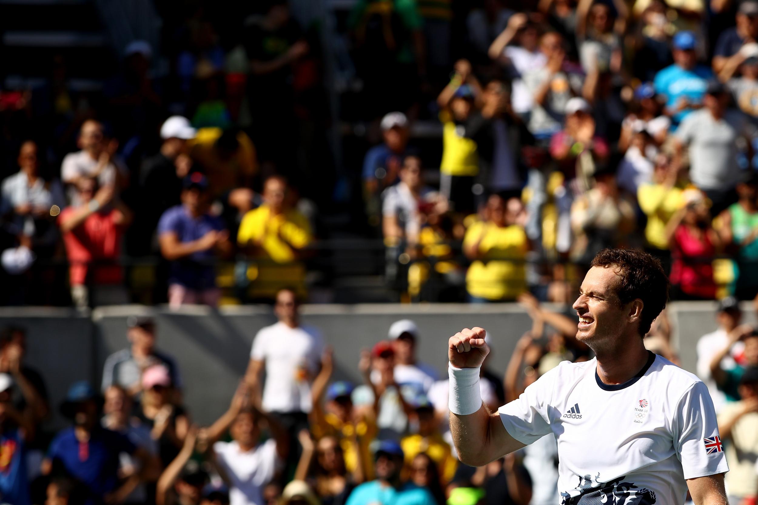 Andy Murray celebrates his victory