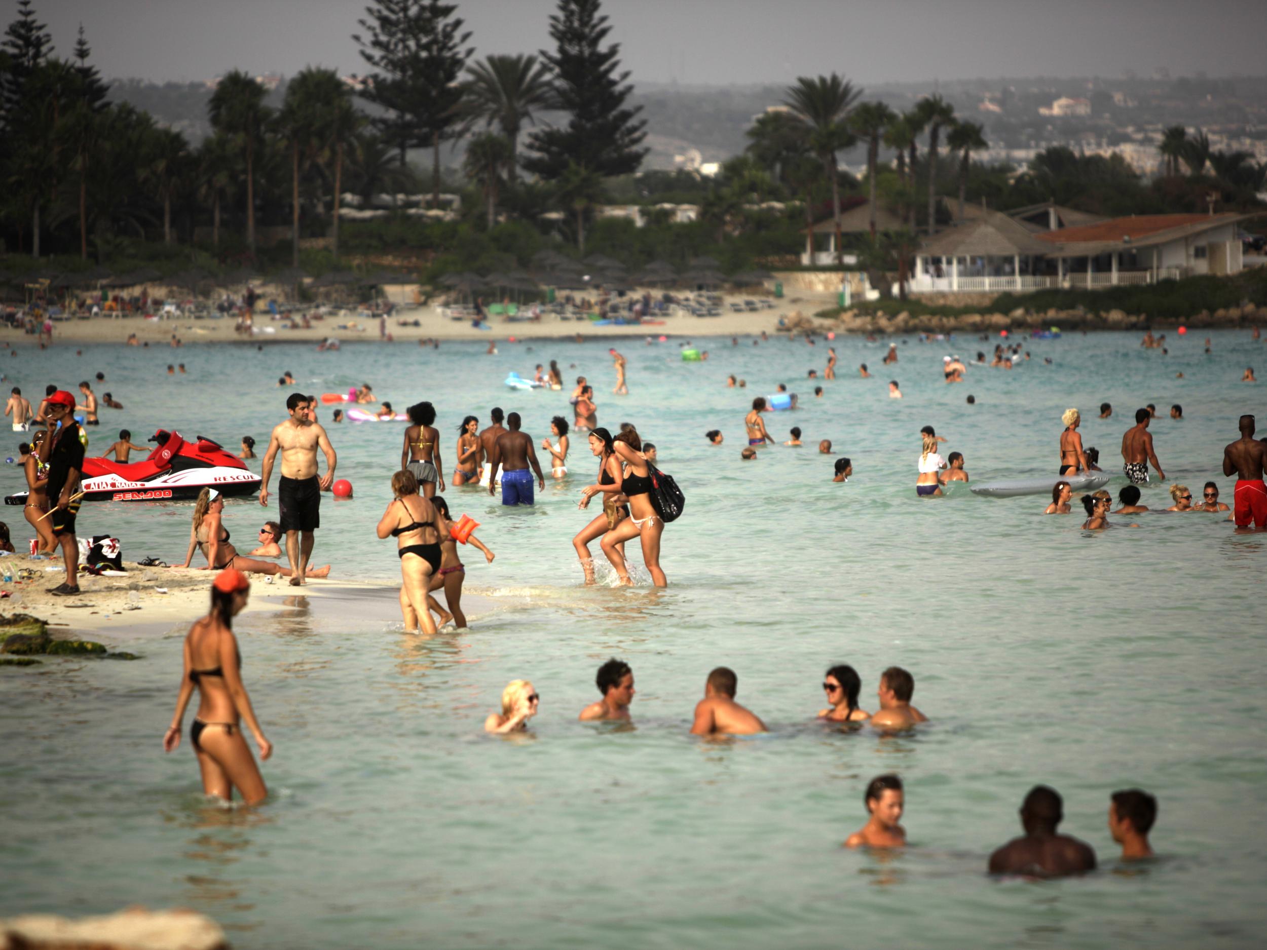 The Mediterranean coastal resort of Ayia Napa on the southeast coast of Cyprus