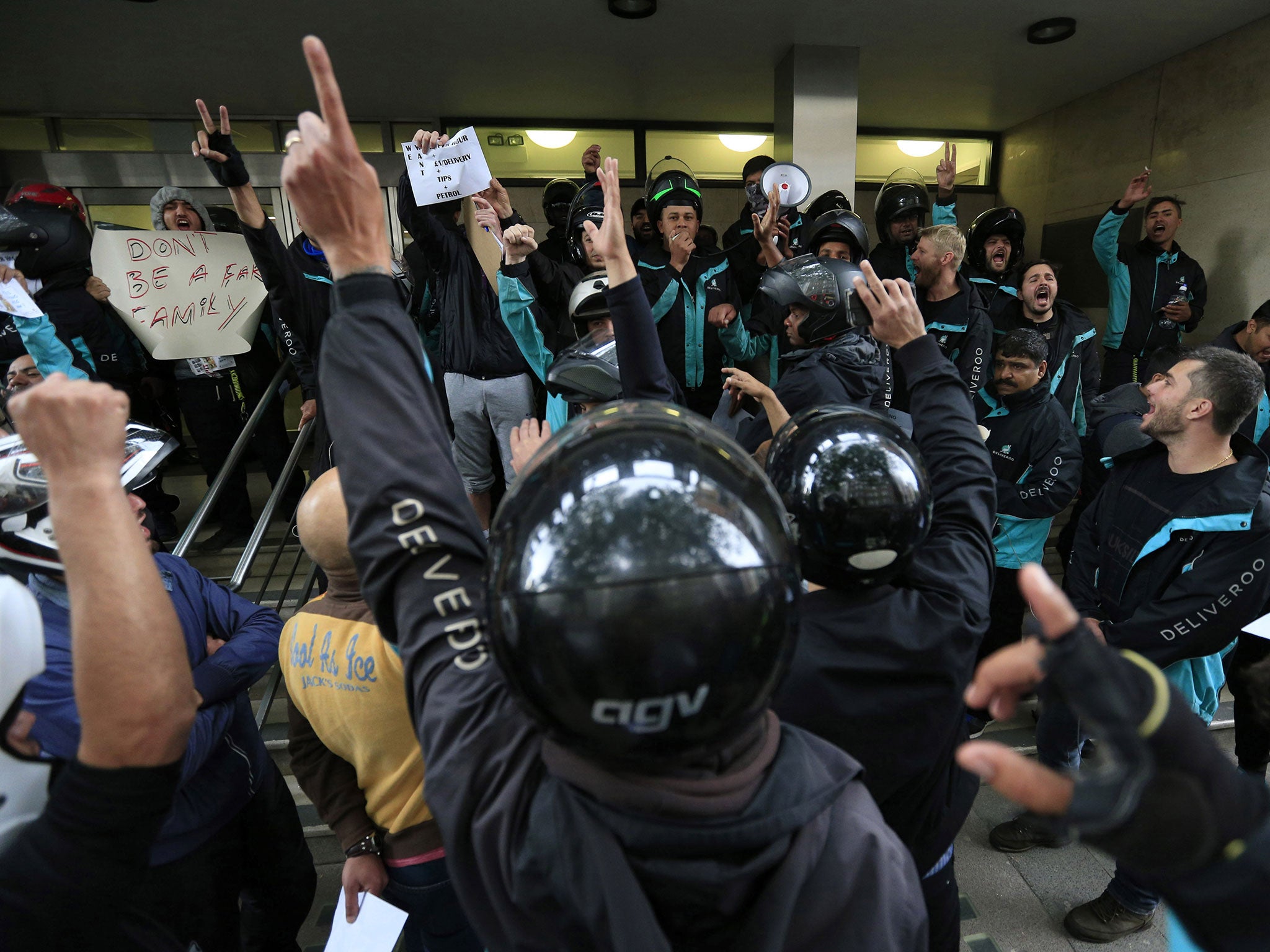 Deliveroo riders protest their lot at its HQ: Will Matthew Taylor's review prevent future demonstrations?