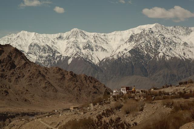 The mountain scenery at Shakti River House in the Indian Himalayas