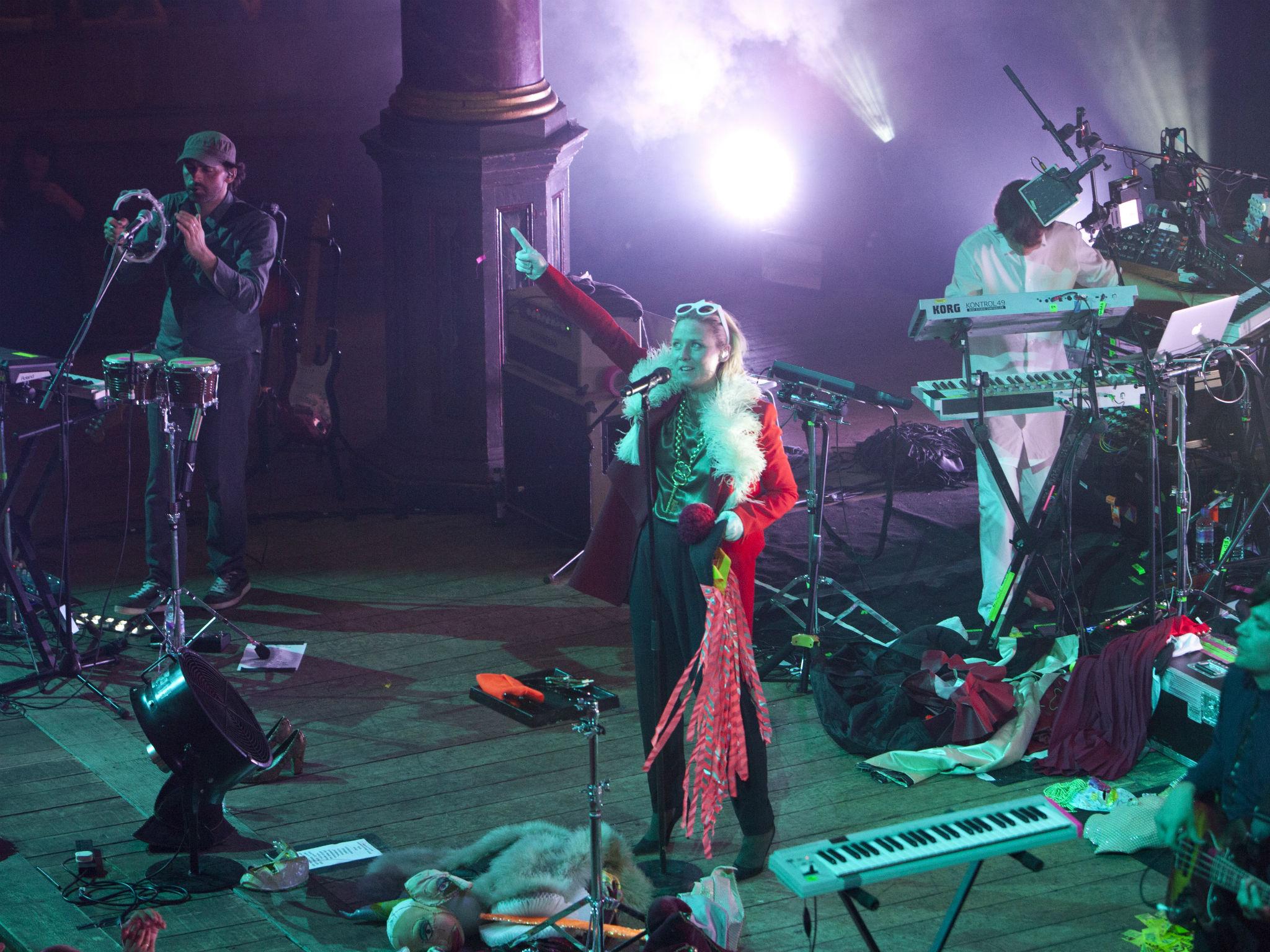 Pity the person who has to clear up the stage after Roisin Murphy's fashion explosion