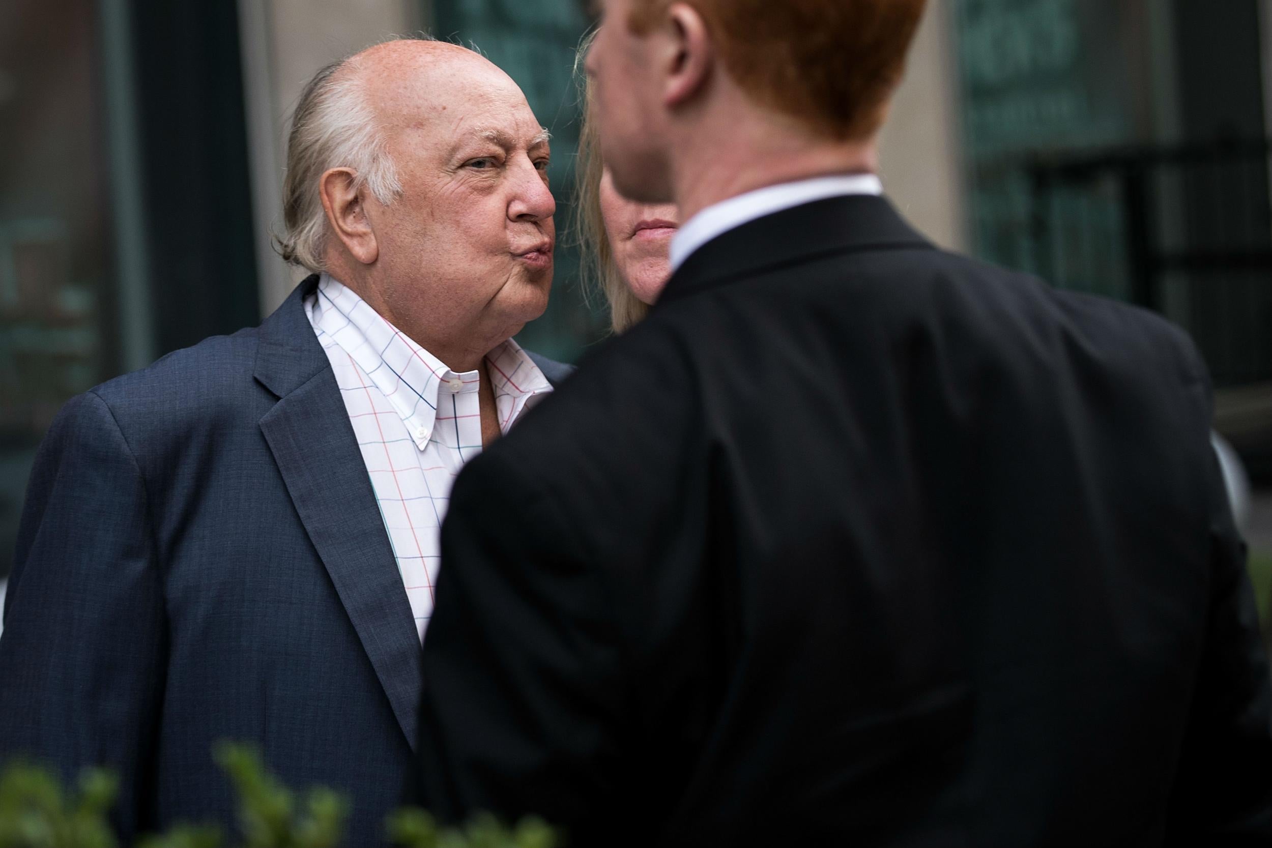 Roger Ailes outside Fox HQ two days before his resignation