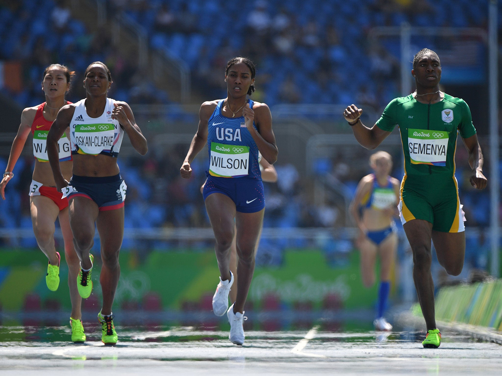 Semenya finished well clear of the rest of the field