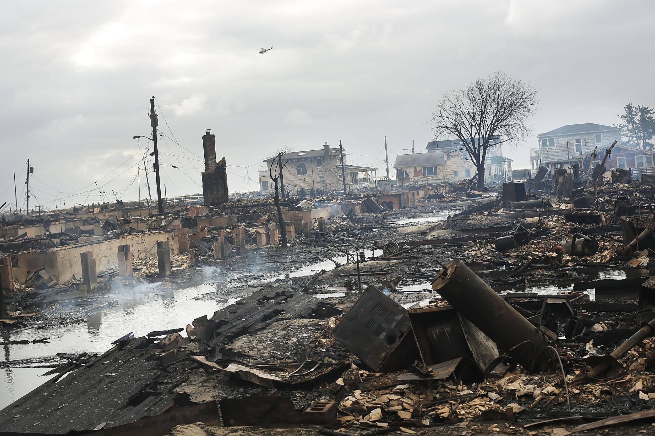 Hurricane Sandy devastated a swathe of the New Jersey and New York coast