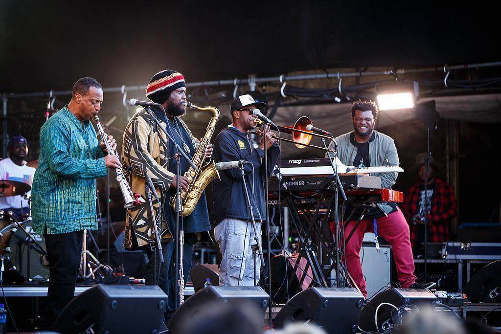 US jazz saxophonist Kamasi Washington mesmerises the crowd