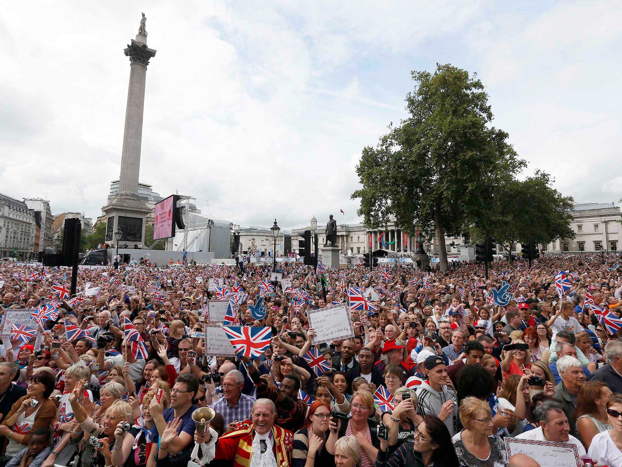 Thousands flocked to London’s march in 2012 celebrating athletes