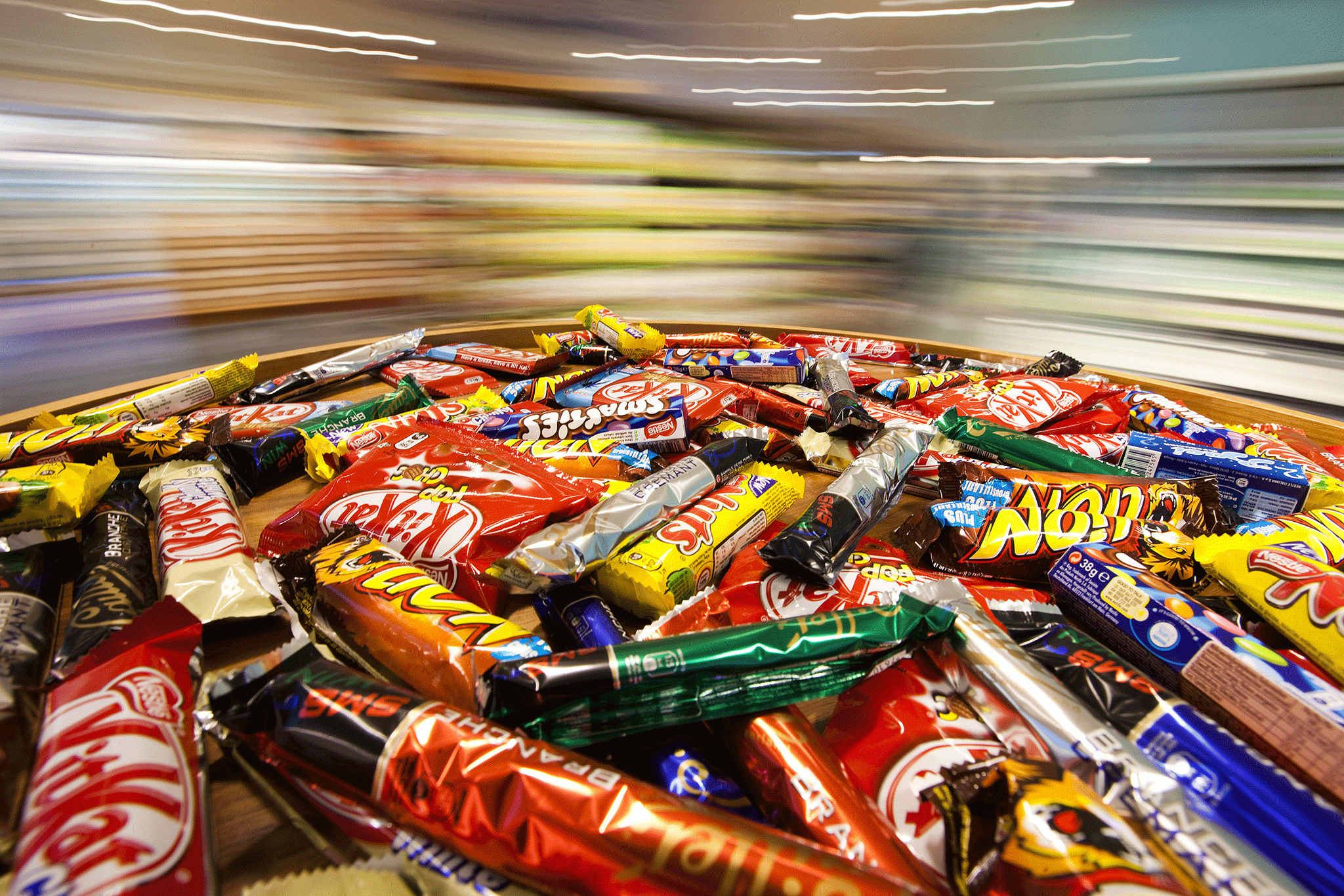 Nestle chocolate bars at its Swiss factory