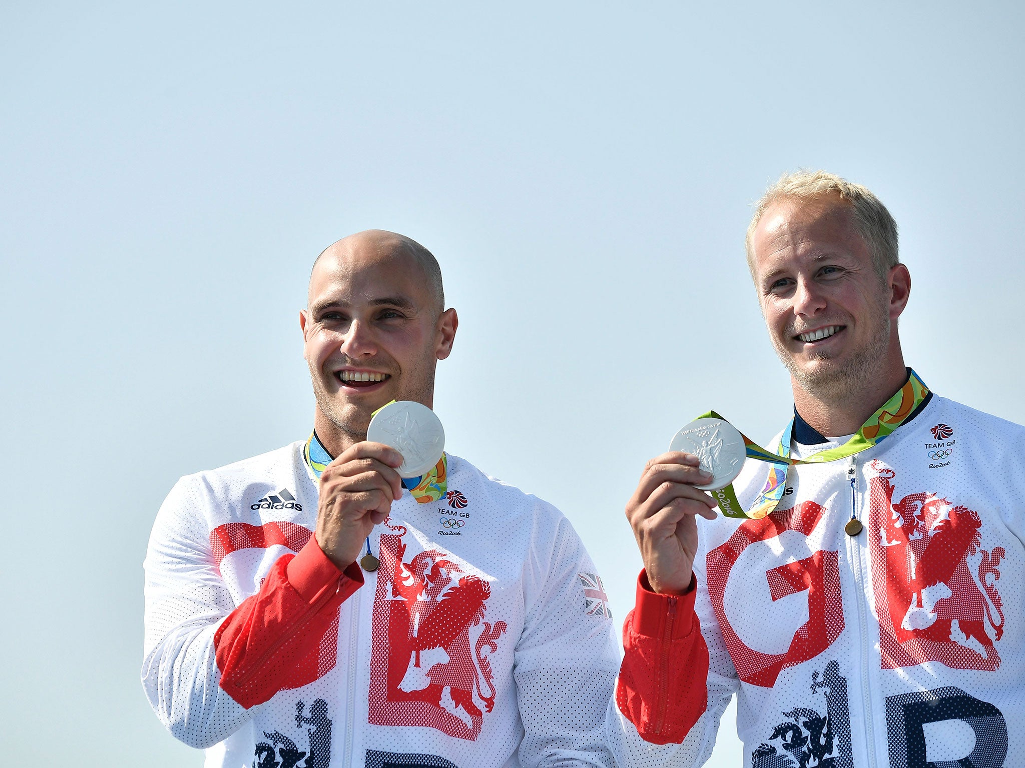 Liam Heath and Jon Schofield on the podium together