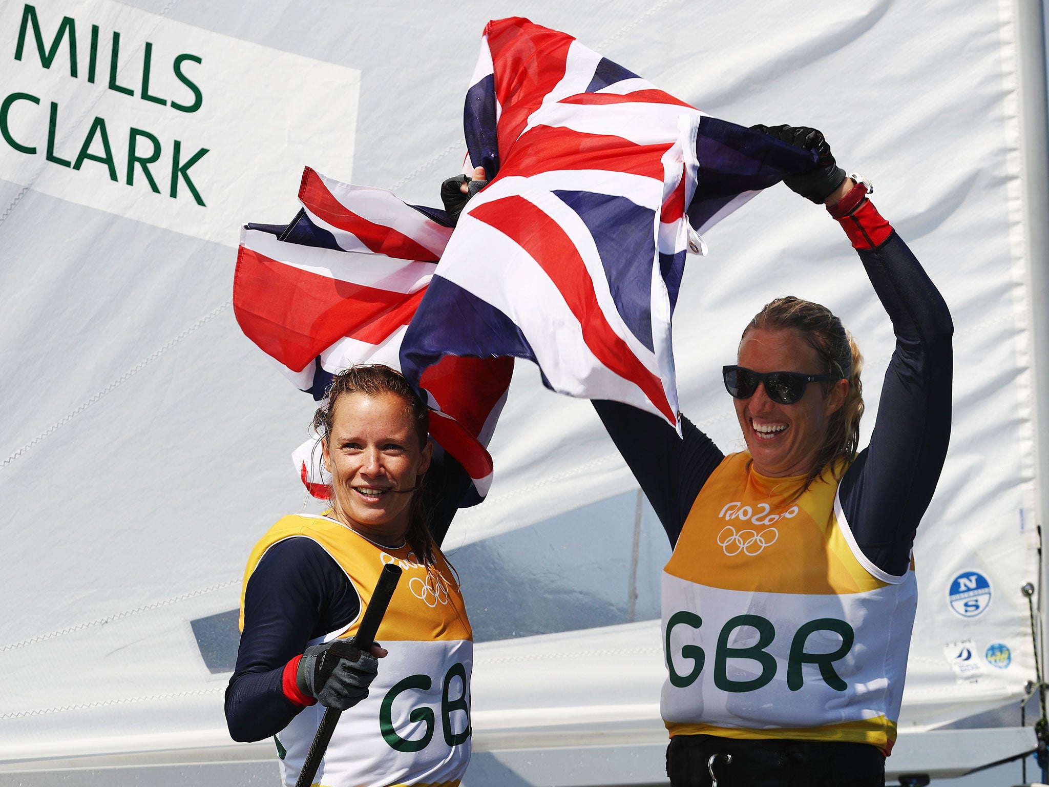 Clark and Mills celebrate long-awaited confirmation of their victory