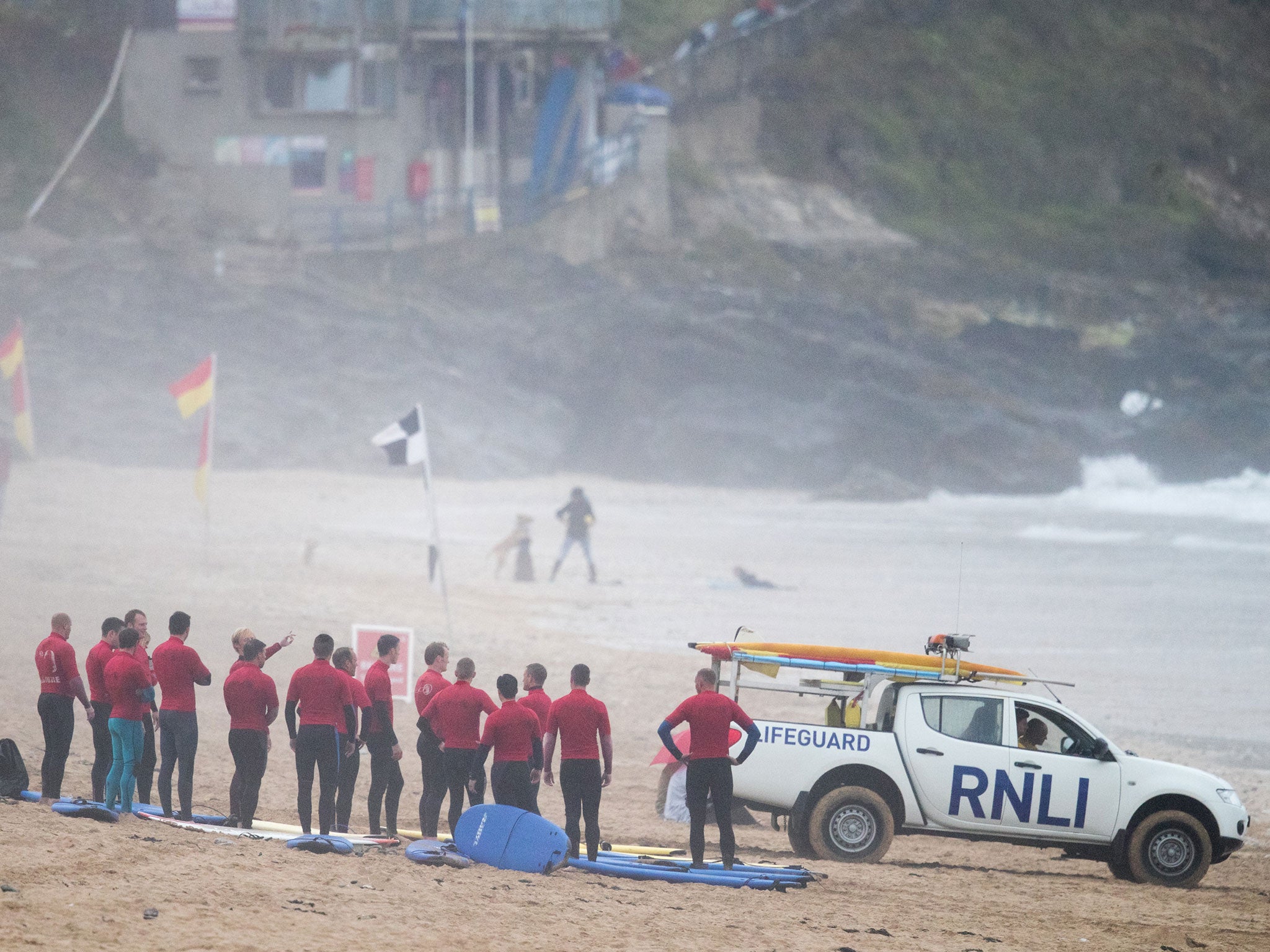 Fistral Beach in Newquay on August 10, 2016