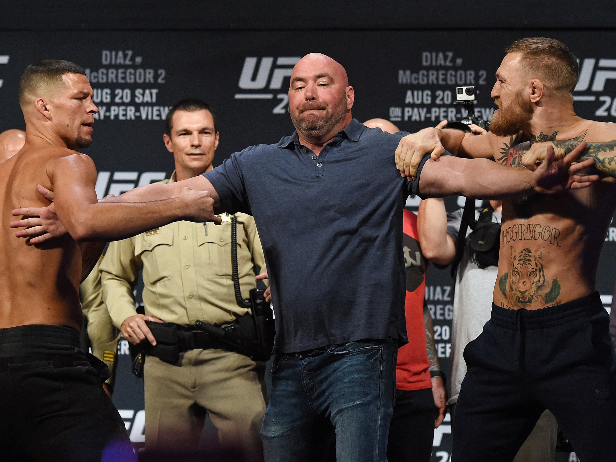 Diaz and McGregor clashed at both the weigh-in and the press conference