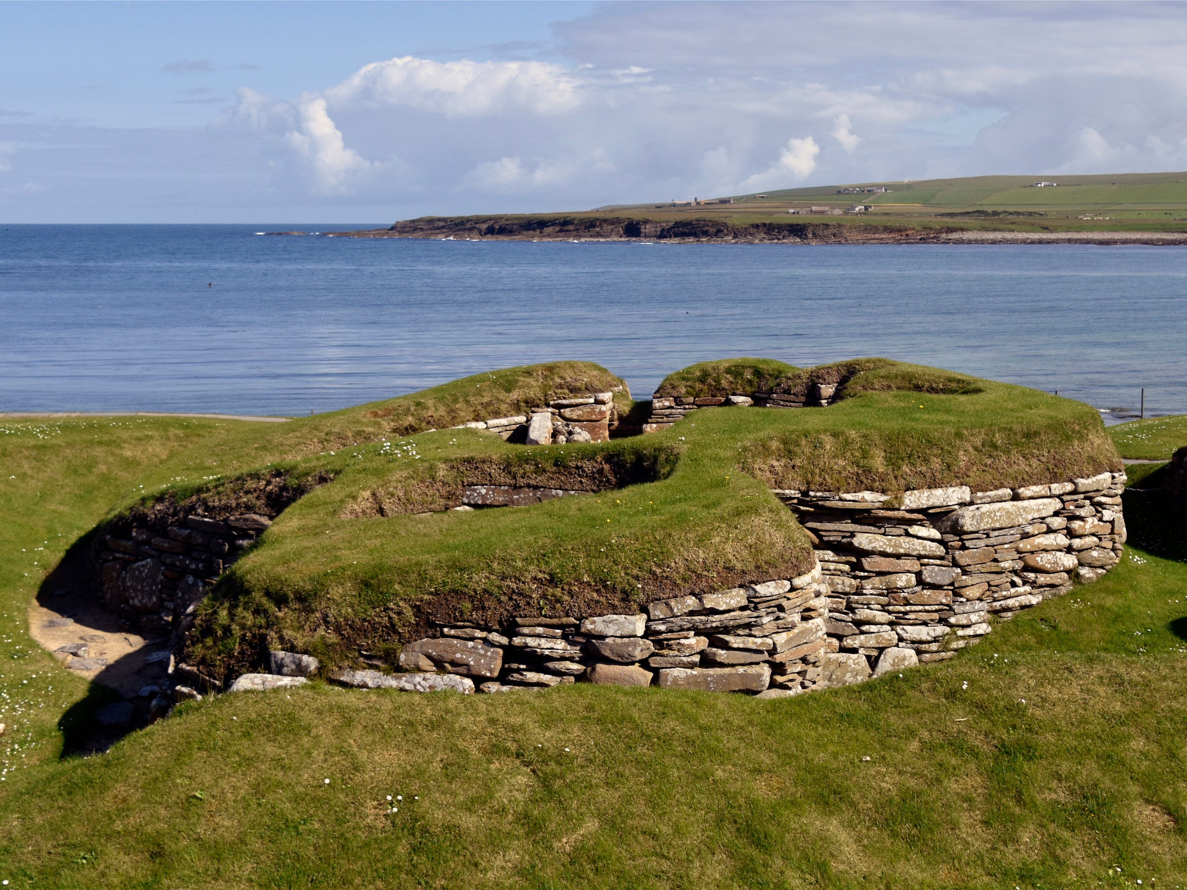 Skara Brae in Orkney, Scotland, the best-preserved Neolithic settlement in Western Europe