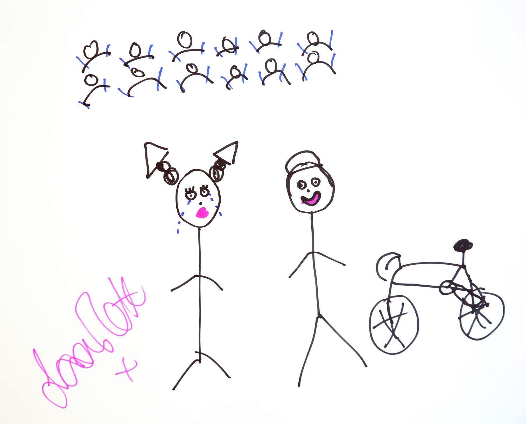 Britain’s most successful female Olympian Laura Trott's sketch