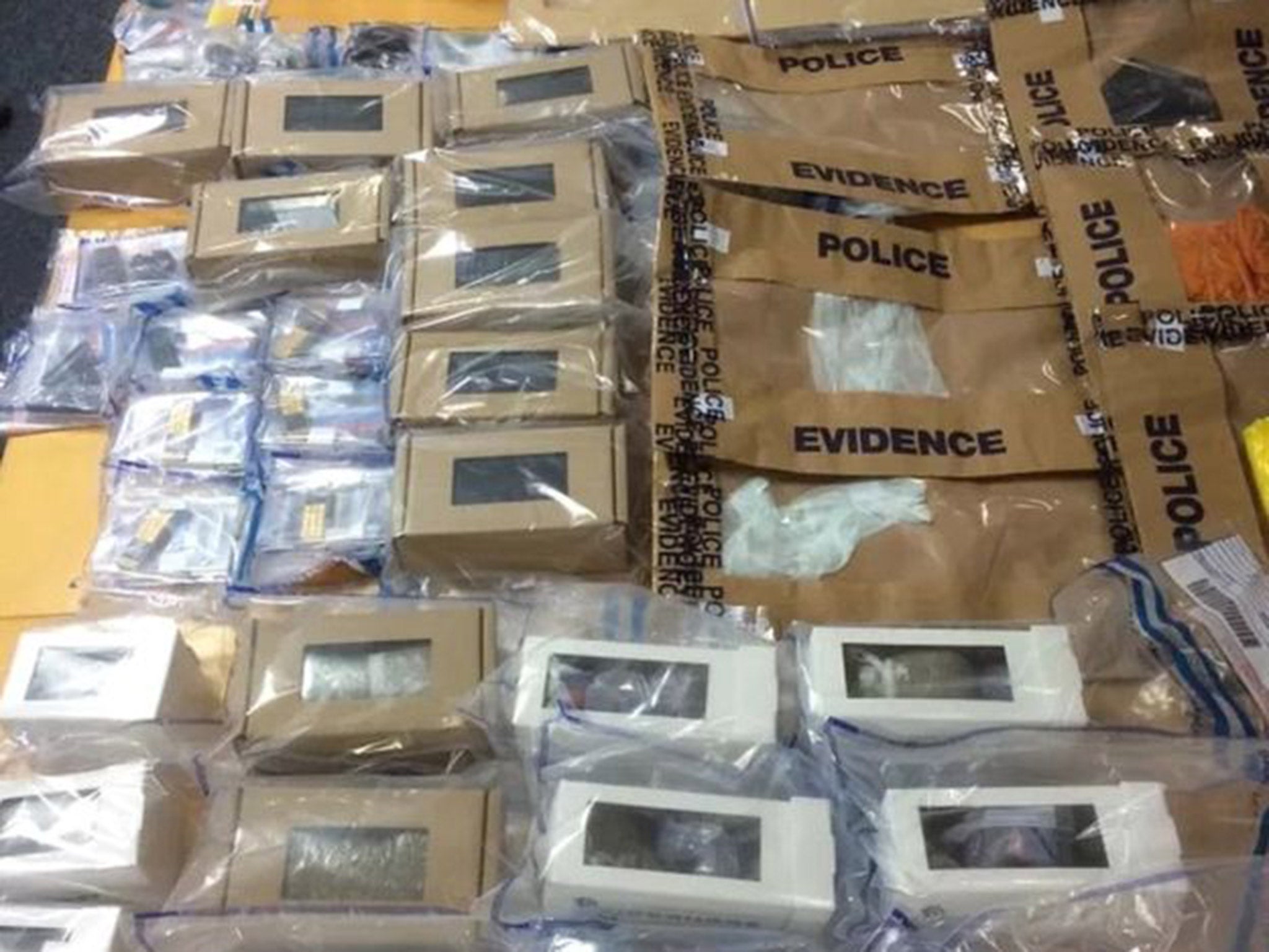 Drugs and mobile phones were found being carried by the devices