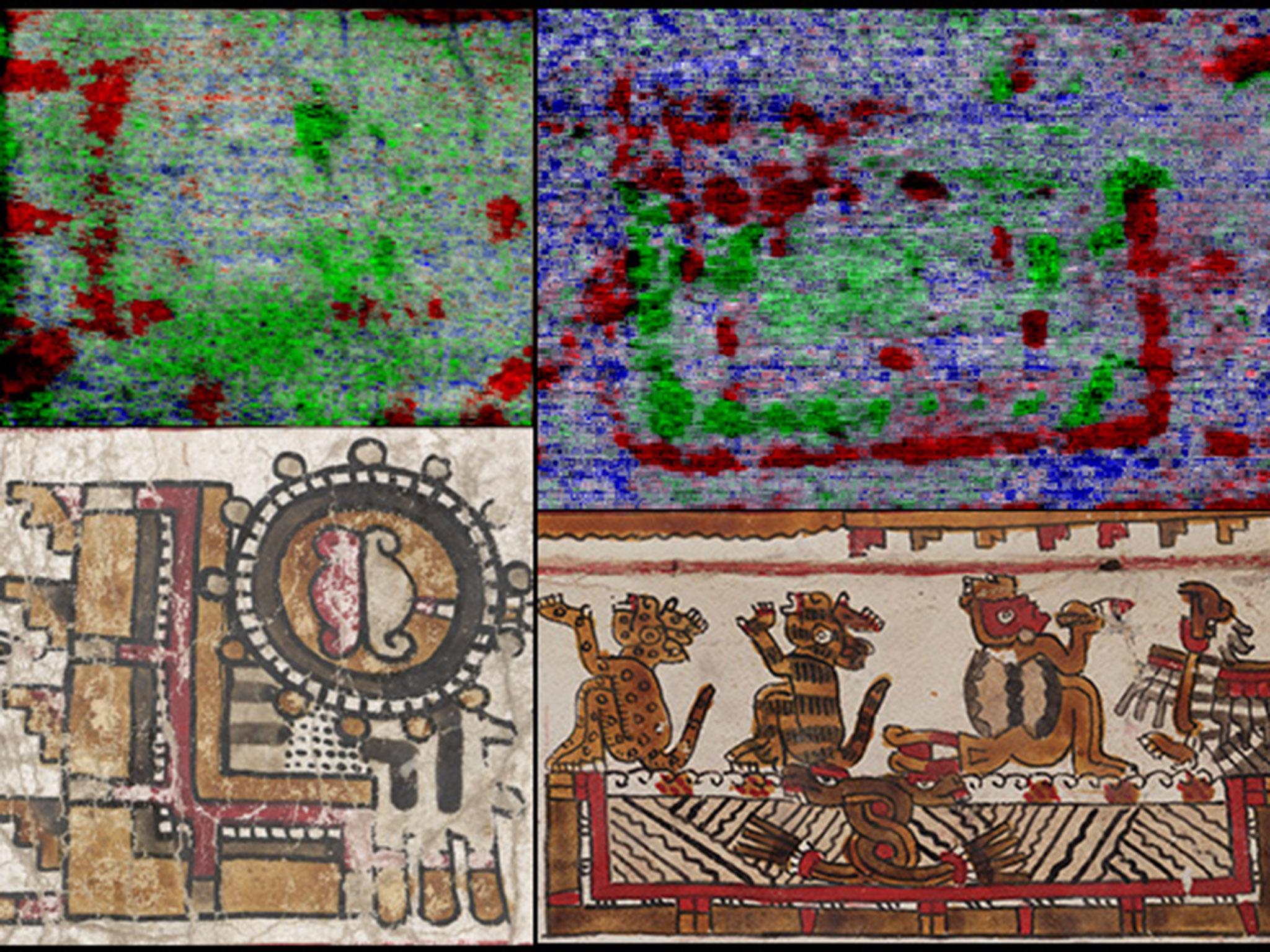 &#13;
Thermal imaging used to show the hidden imagery &#13;