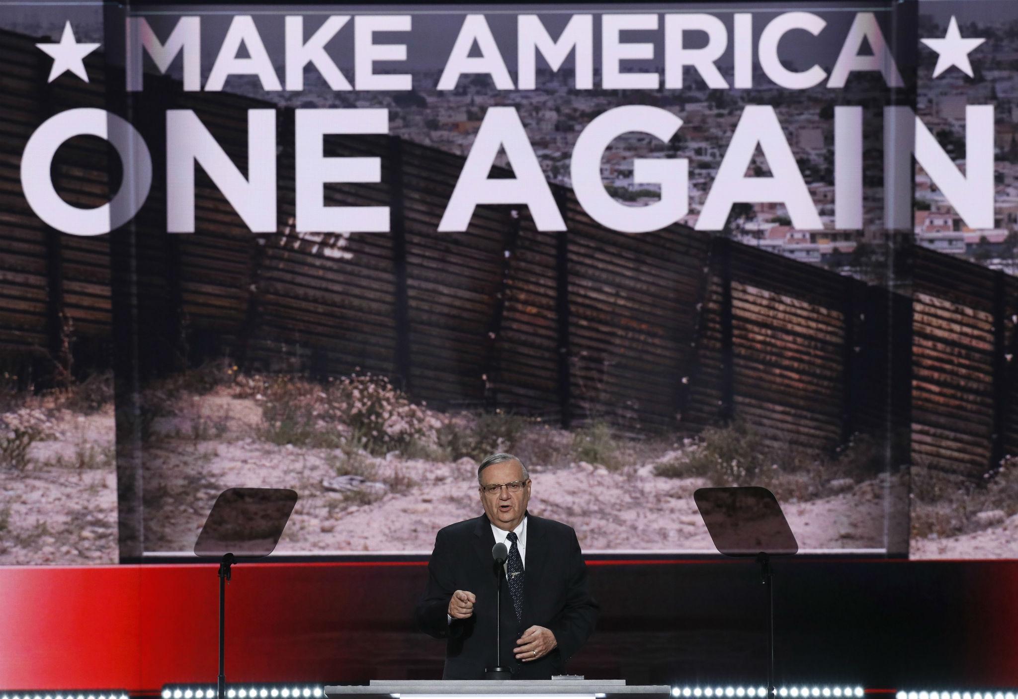 Sheriff Joe Arpaio enjoyed a rapturous reception at the Republican convention in Cleveland in July