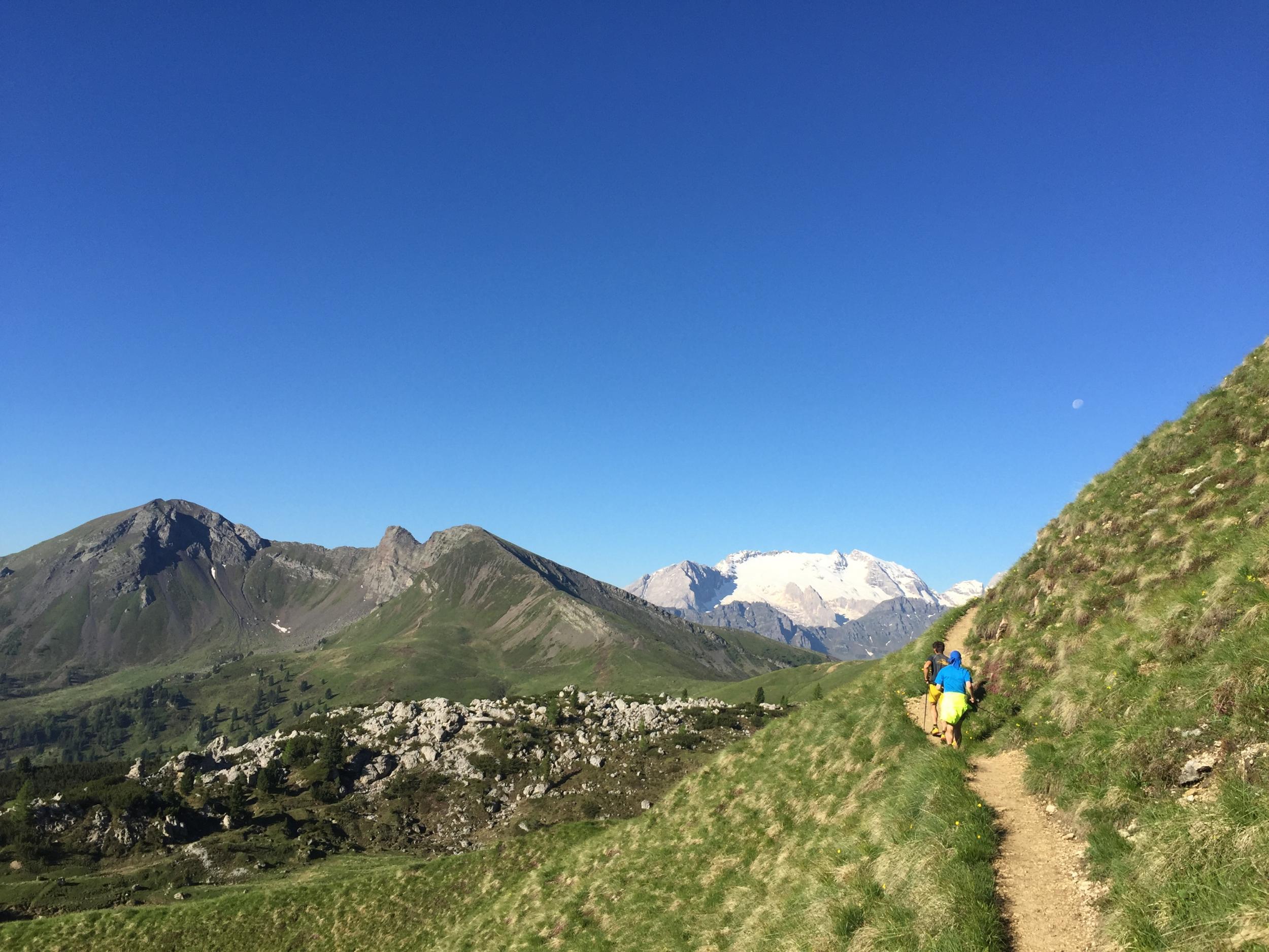 Filippo leads the way through the mountains