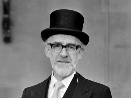 Sir Antony Jay at Buckingham Palace after his investiture as a Knight Bachelor