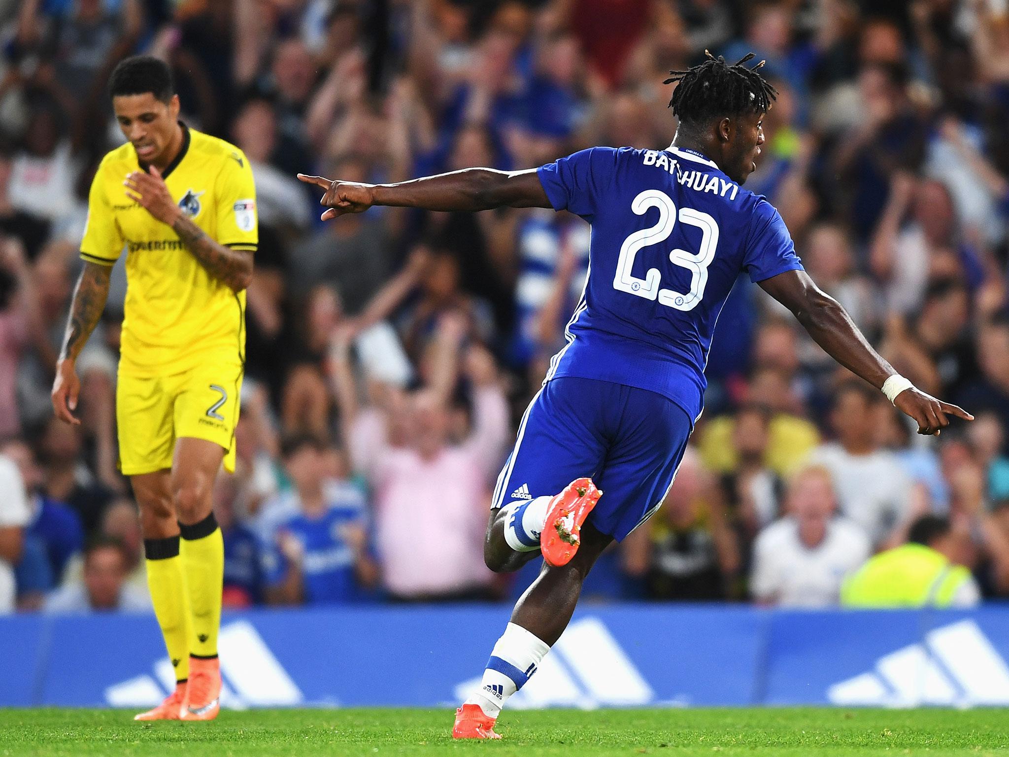 Chelsea’s Michy Batshuayi opens the scoring against League One Bristol Rovers