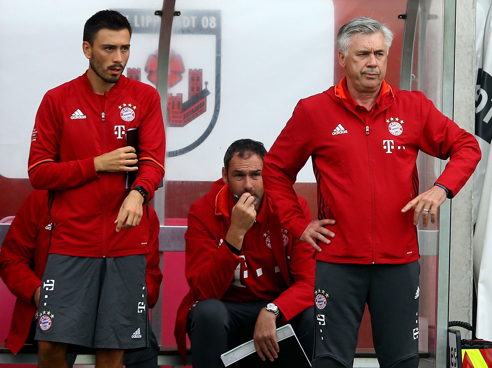 Davide Ancelotti (left) with his father Carlo (right)