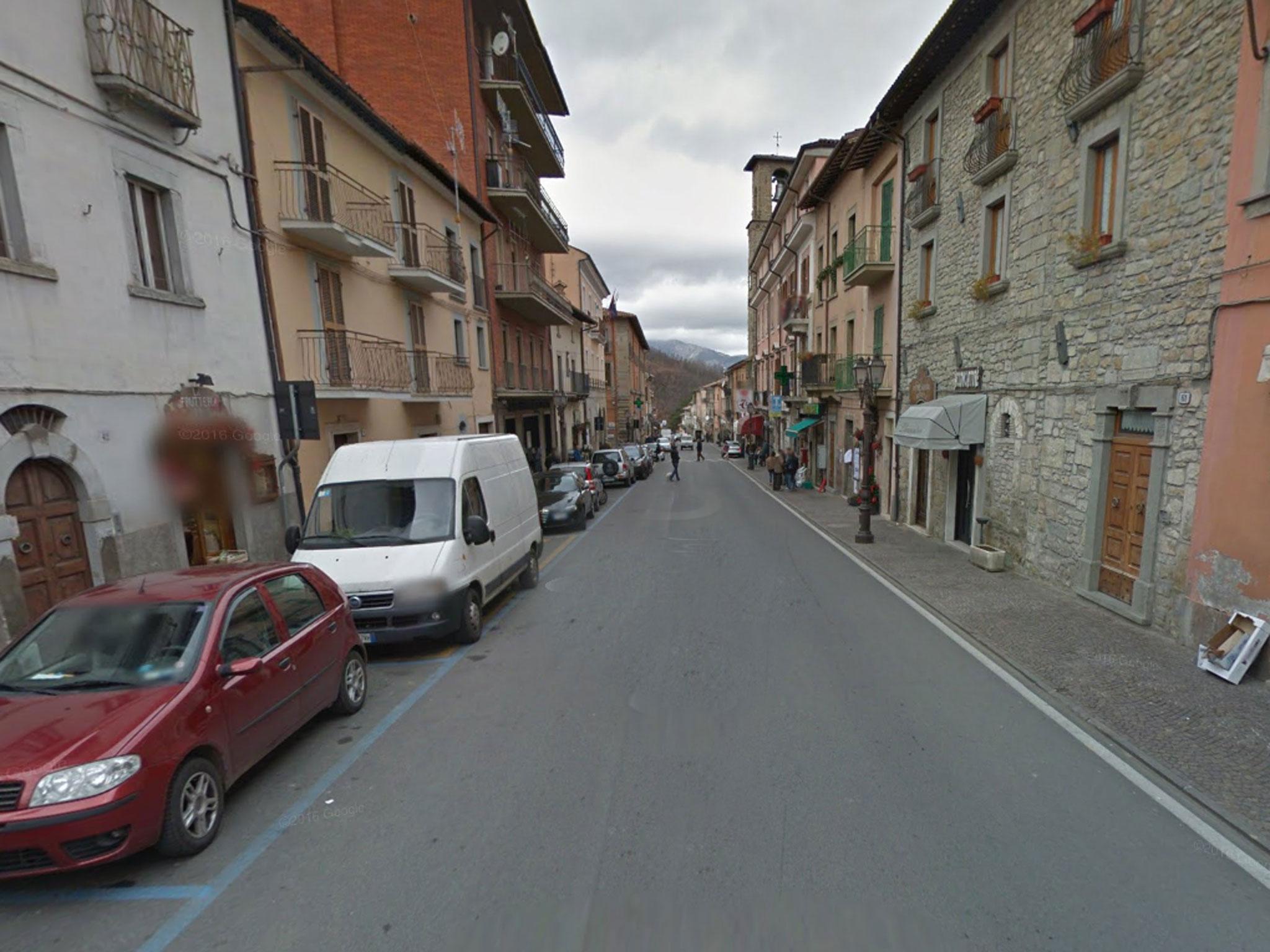 &#13;
A view of the clock tower in Amatrice &#13;