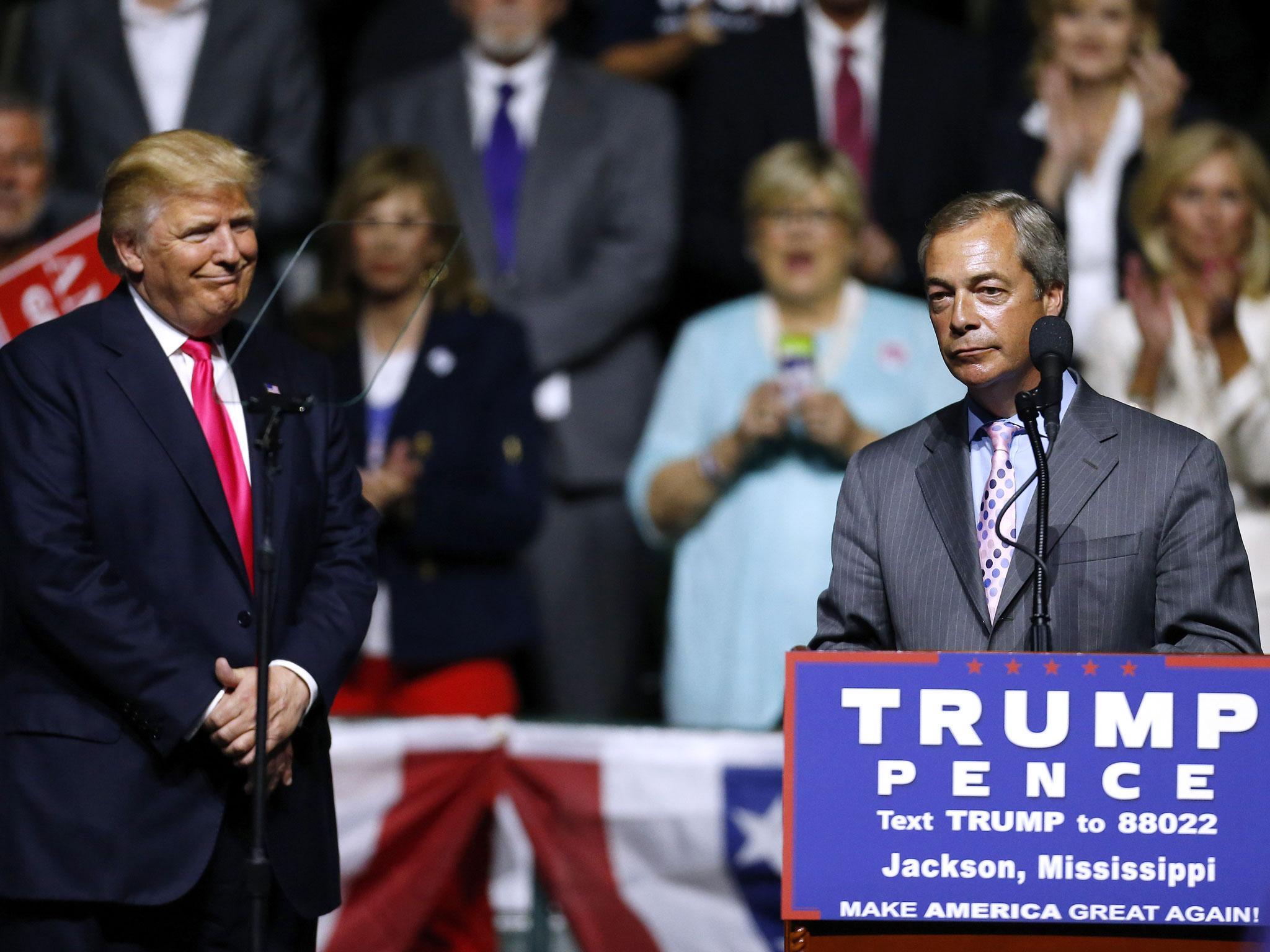 Farage appeared before a crowd of 15,000 Trump supporters in Jackson, Mississippi Jonathan Bachman/Getty