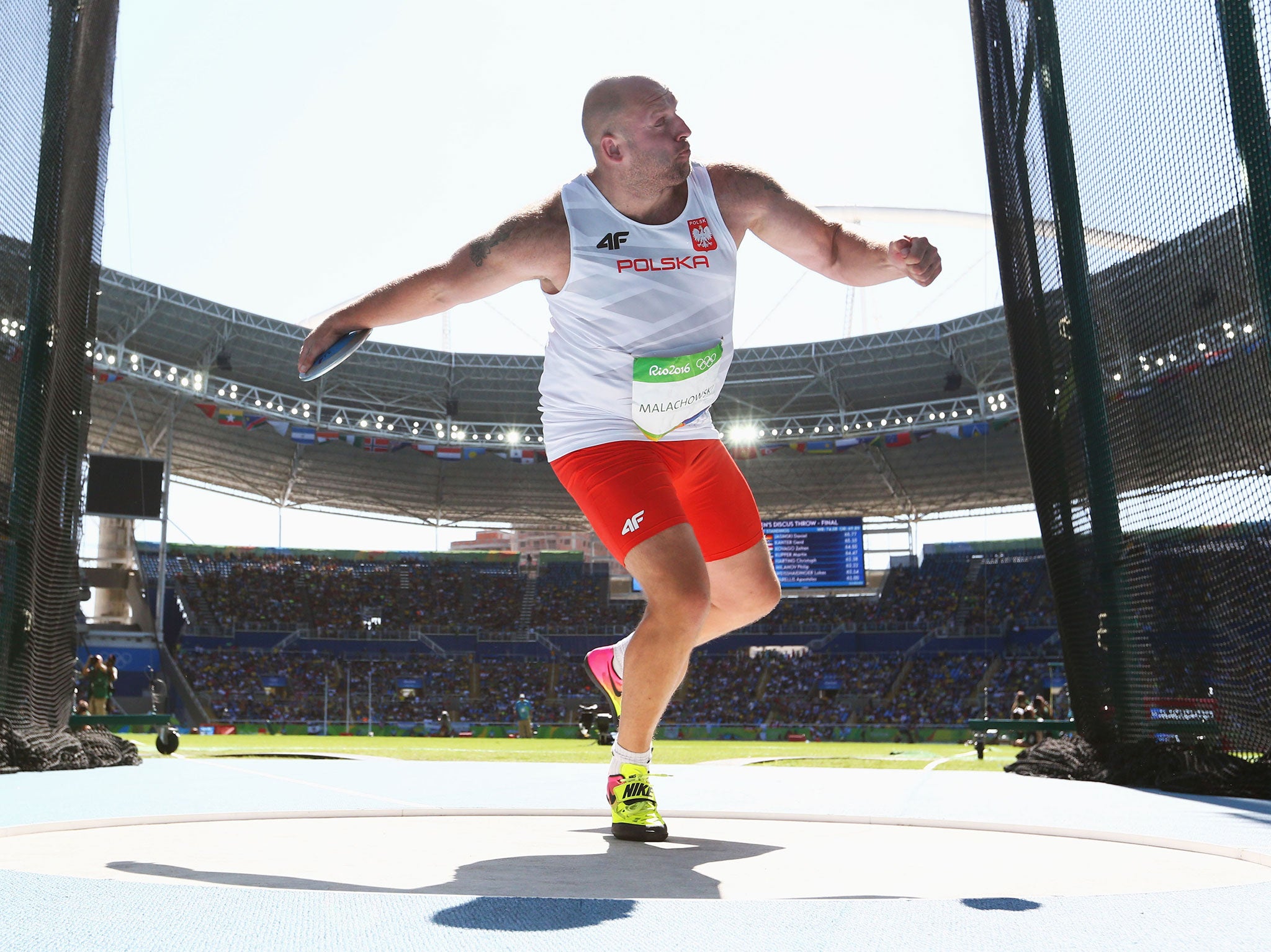 Piotr Malachowski threw 67.55m to take silver