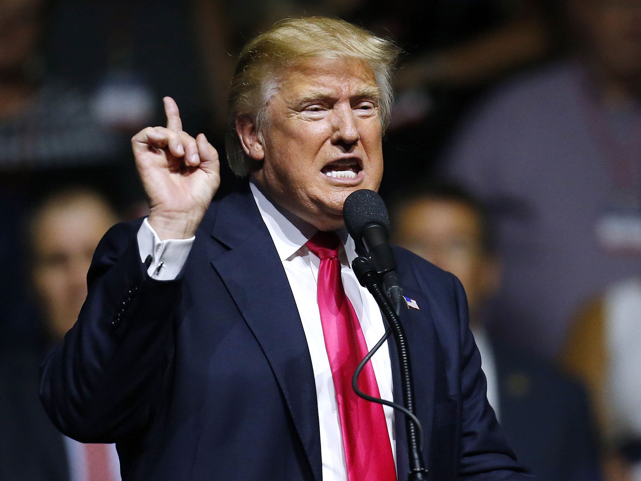 Donald Trump speaks at a rally in Mississippi, earlier this week