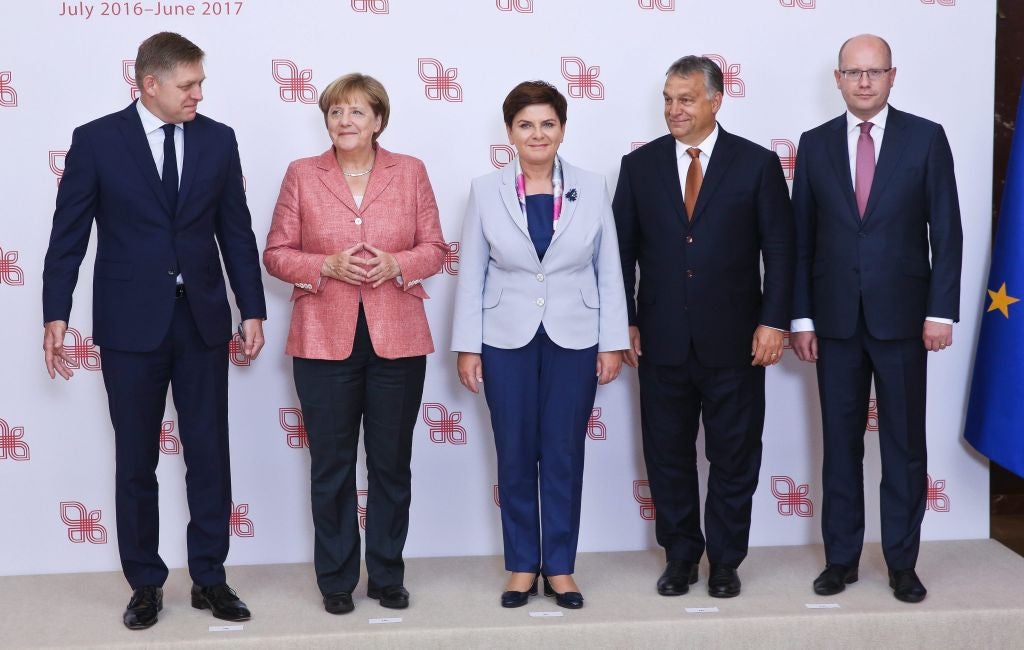 The leaders of Slovakia, Germany, Poland, Hungary and the Czech Republic met in Warsaw on 26 August