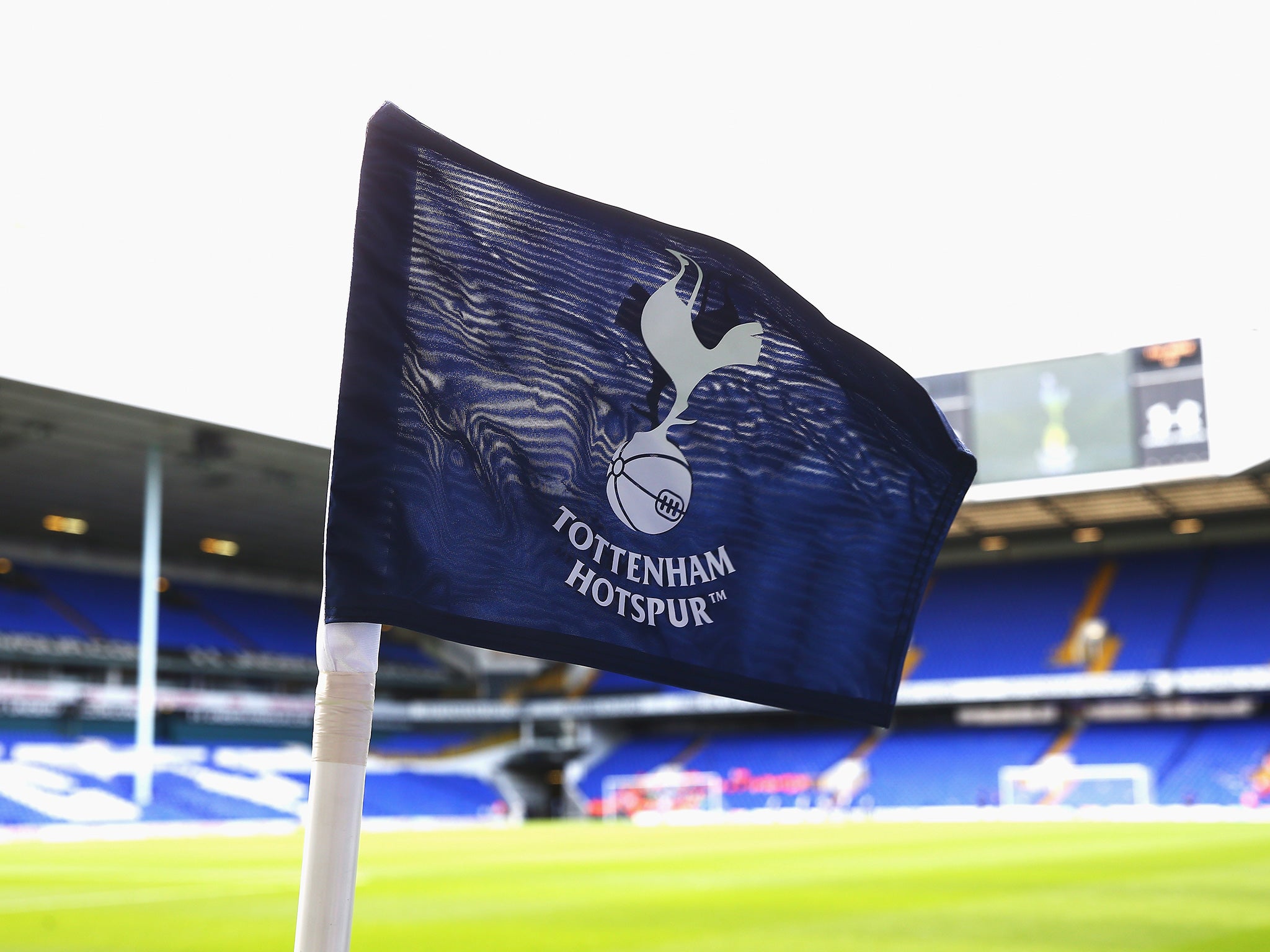 The corner flag at Tottenham's White Hart Lane