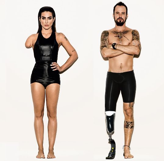 Images of Brazilian actors Cleo Pires and Paulo Vilhena were digitally altered by Vogue Brasil to replicate the disabilities of Paralympians