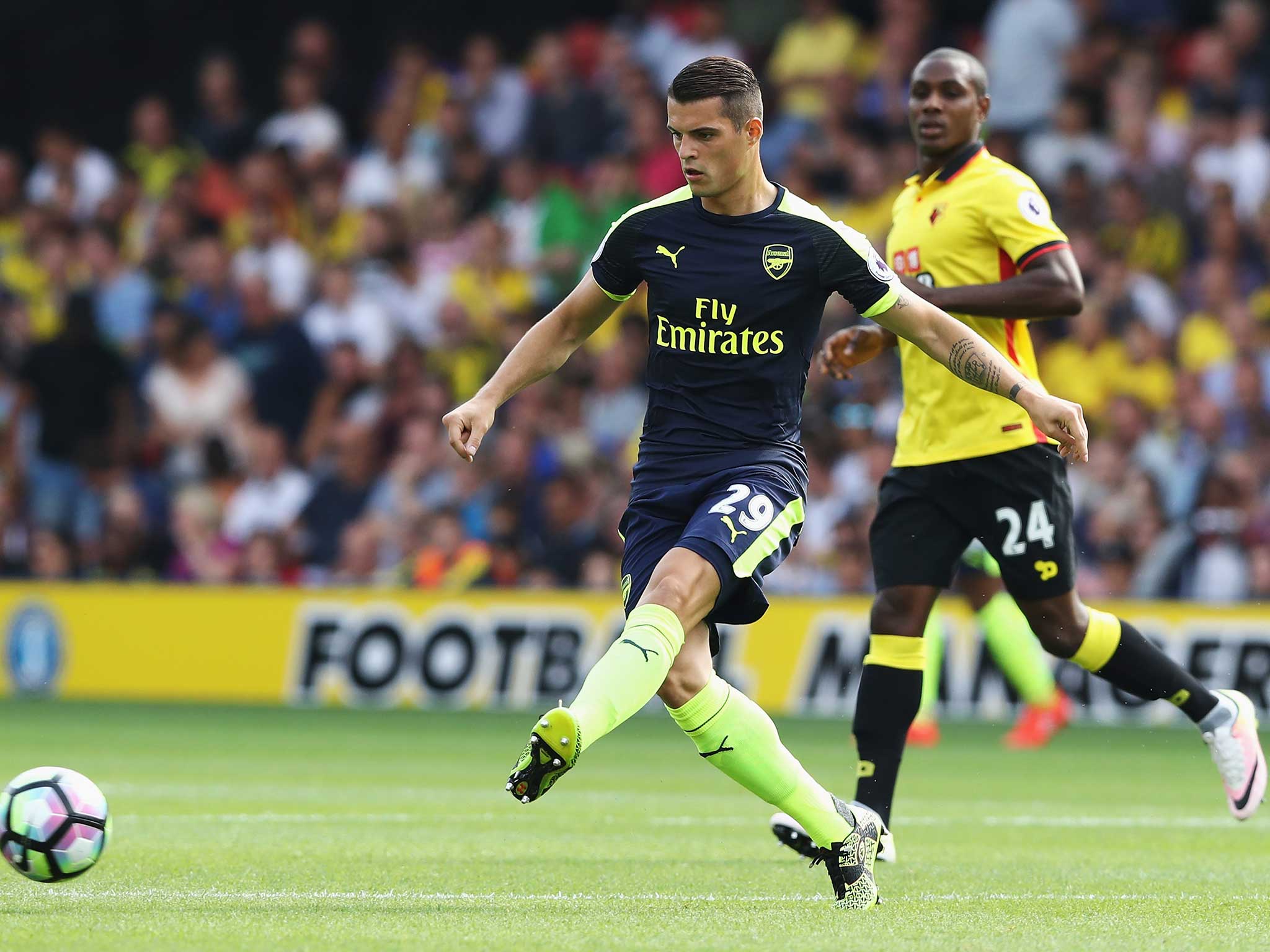 Granit Xhaka was a star performer for Arsenal at Watford