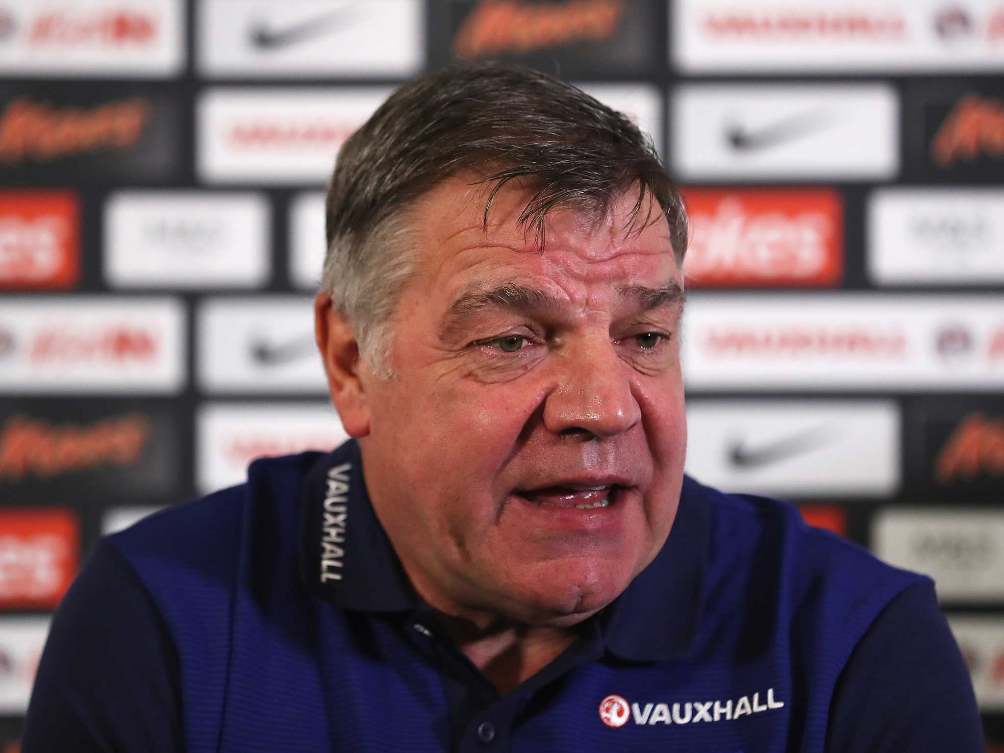 Sam Allardyce addresses the English media