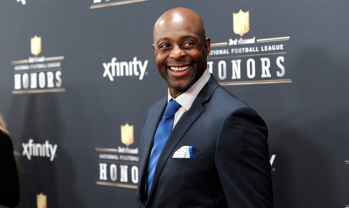 Jerry Rice arrives in New York at the third annual NFL Honors at Radio City Music Hall in 2014.