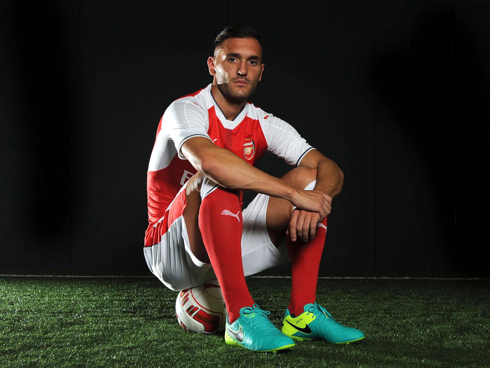 Lucas Perez is unveiled as an Arsenal player