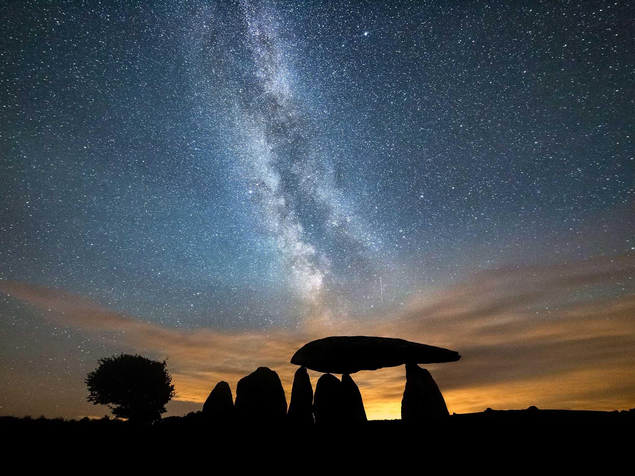 The Milky Way – our own, sometimes very visible galaxy – seen over Northumberland International Dark Sky Park