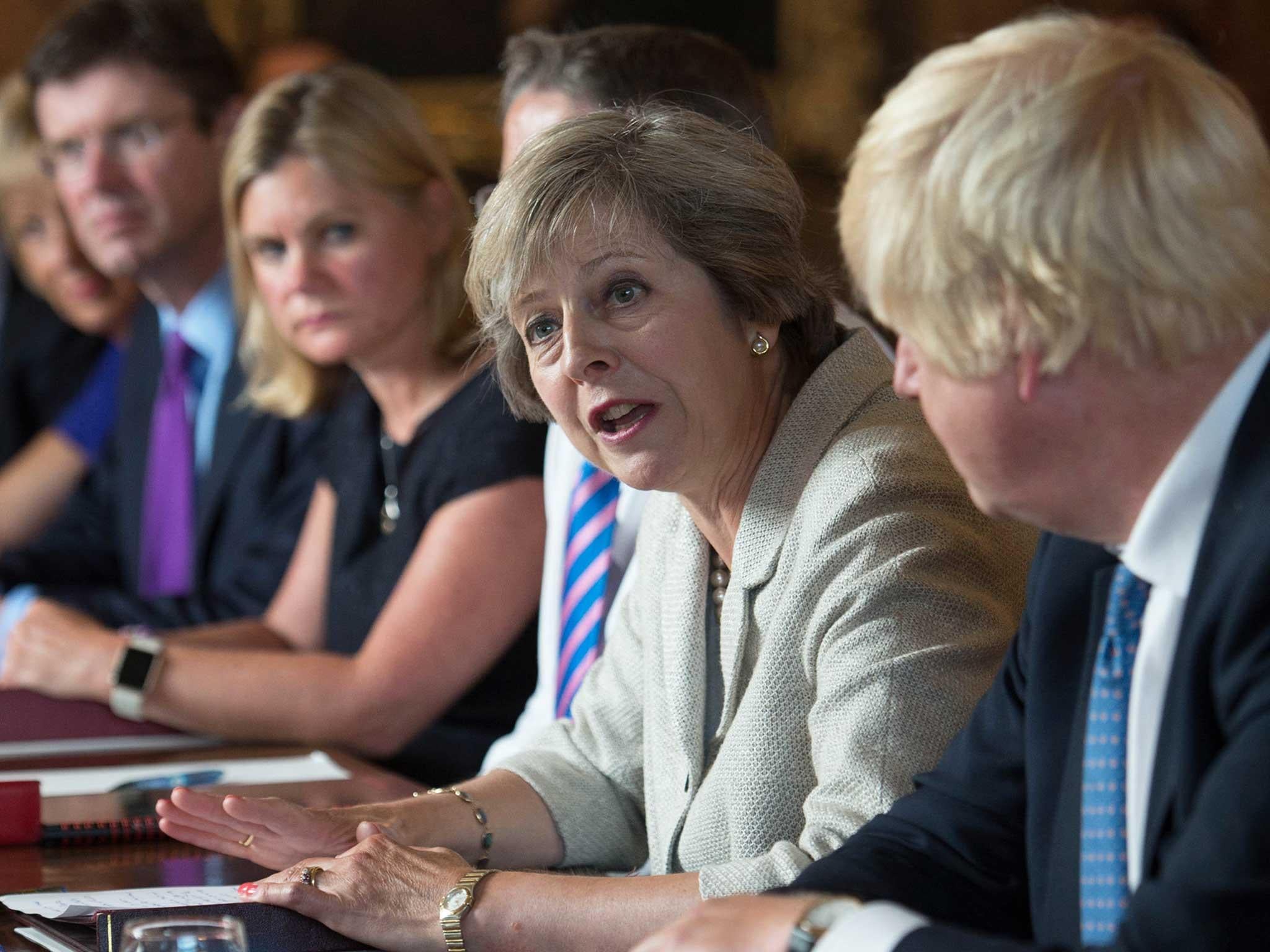 Theresa May holds a cabinet meeting at the Prime Minister's country retreat Chequers in Buckinghamshire to discuss department-by-department Brexit action plans