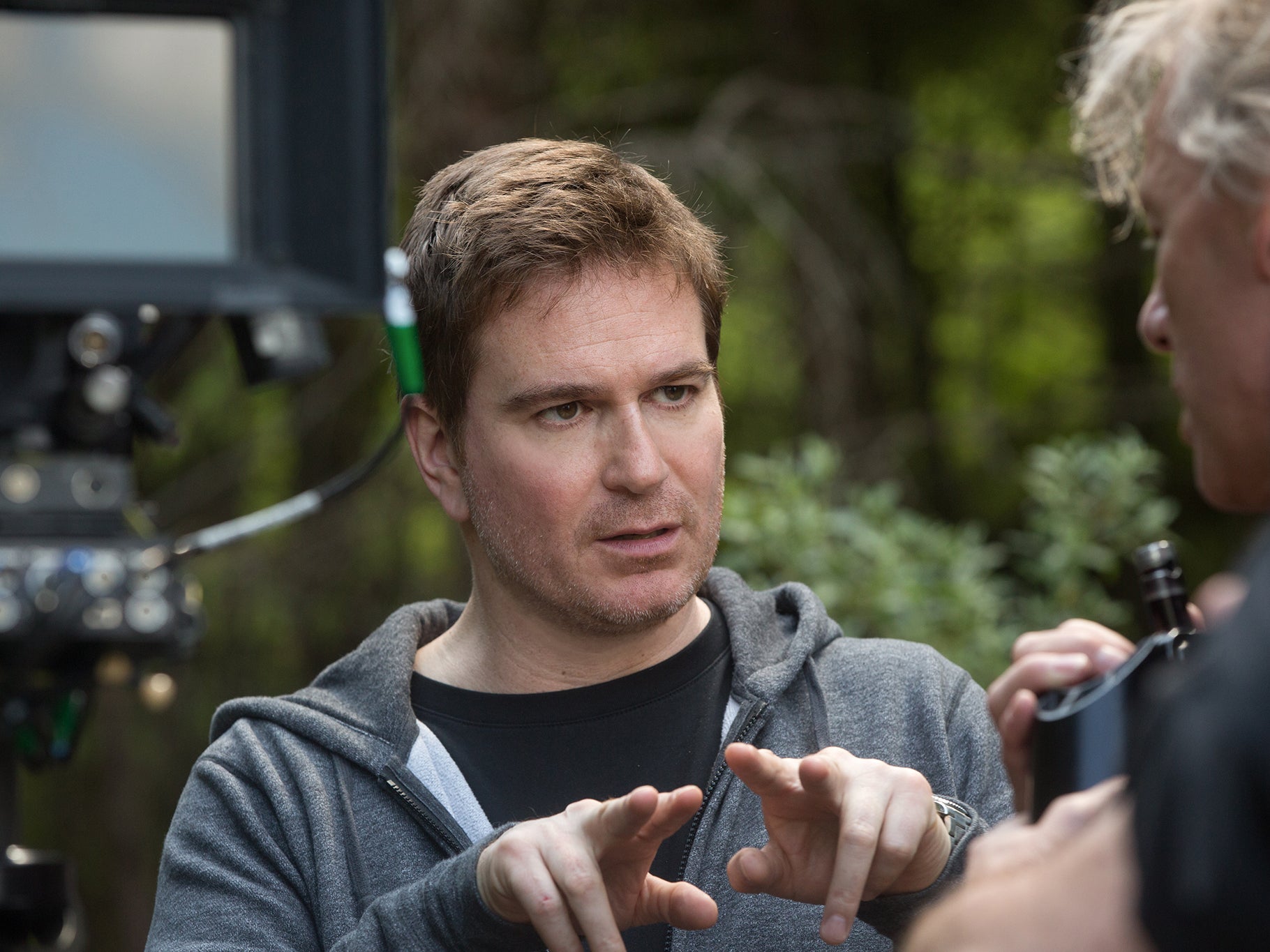 Luke Scott on the set of ‘Morgan’, his directorial debut