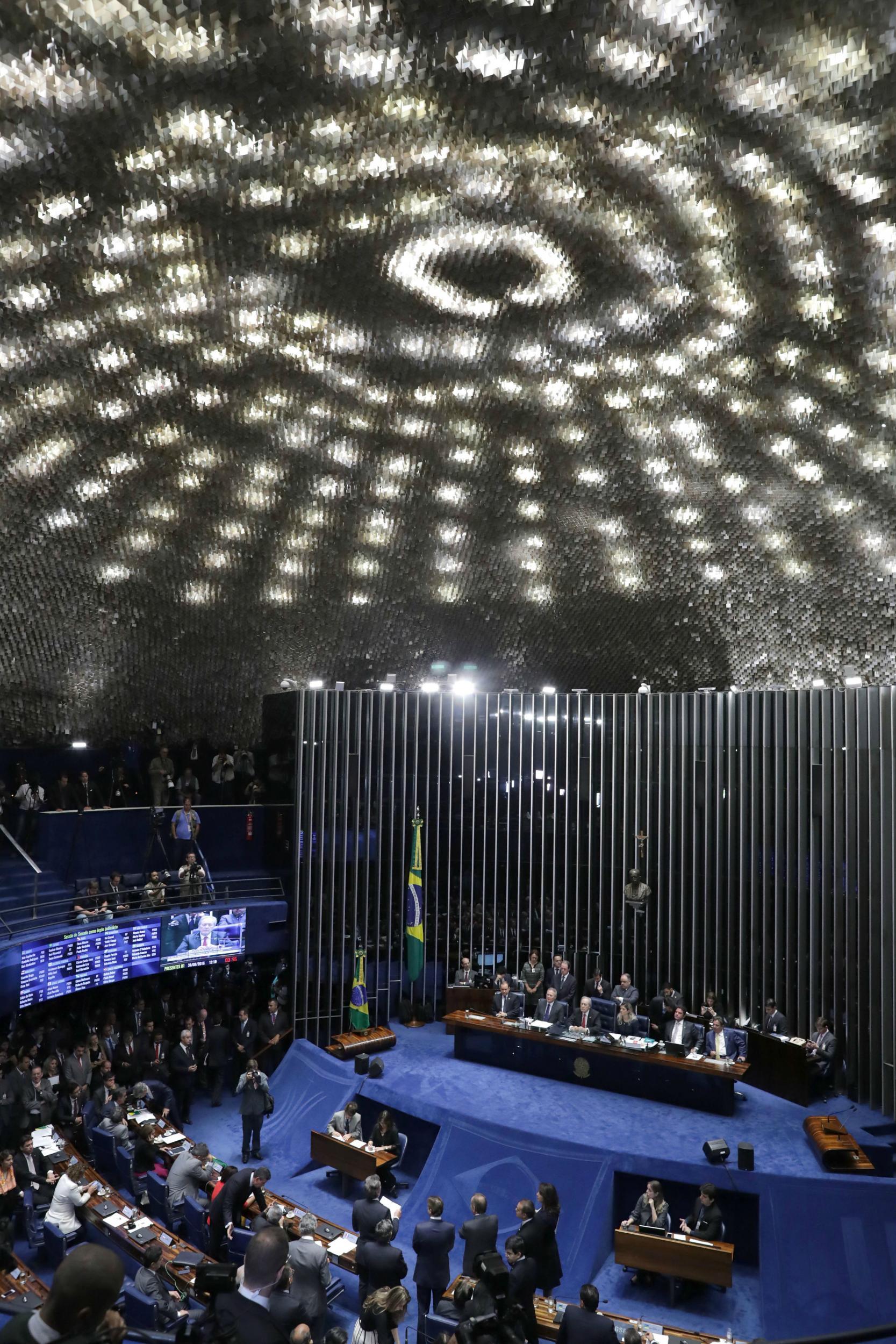 Senate chamber in Brasilia as it voted on Wednesday