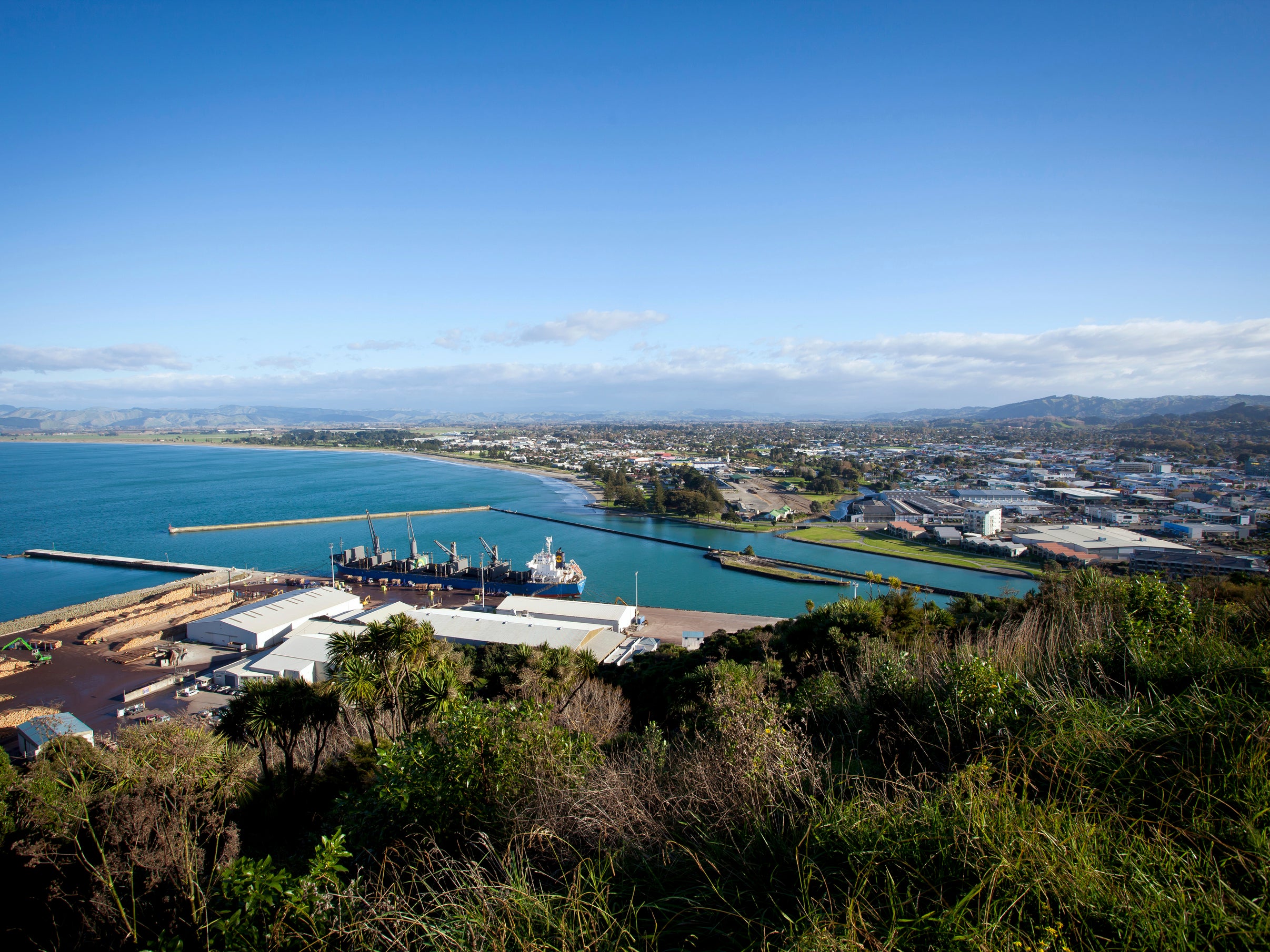 Gisborne City in north east New Zealand